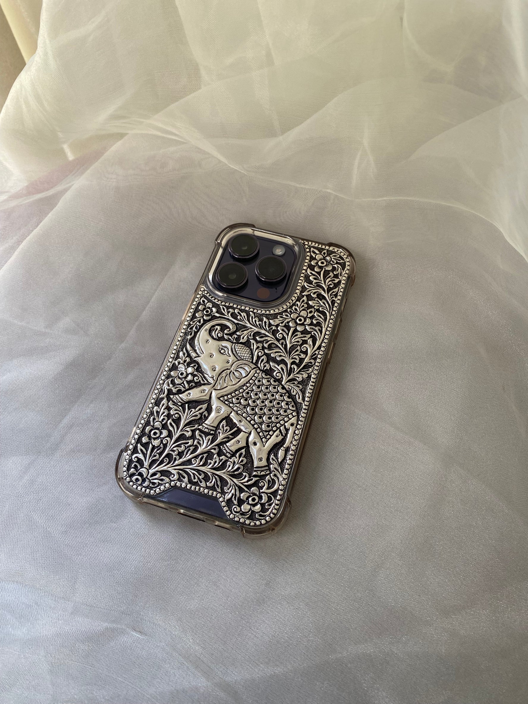 Silver Phone Case (Mobile Cover) - OG Elephant