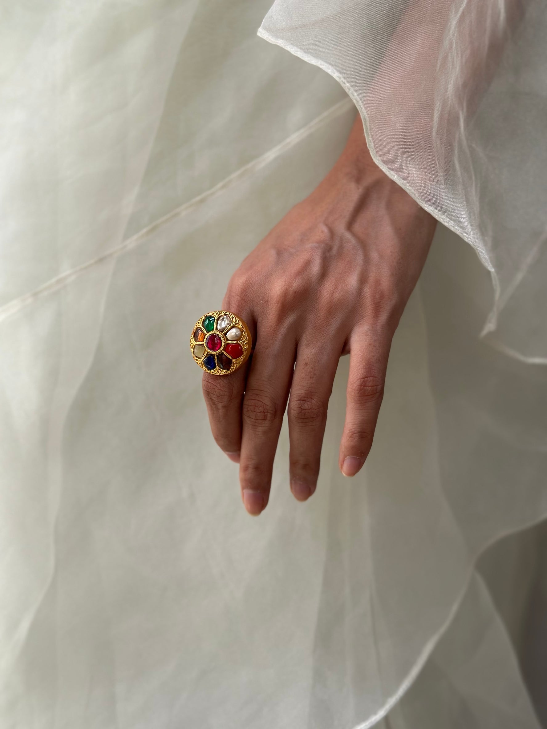 Navratna Cocktail Ring