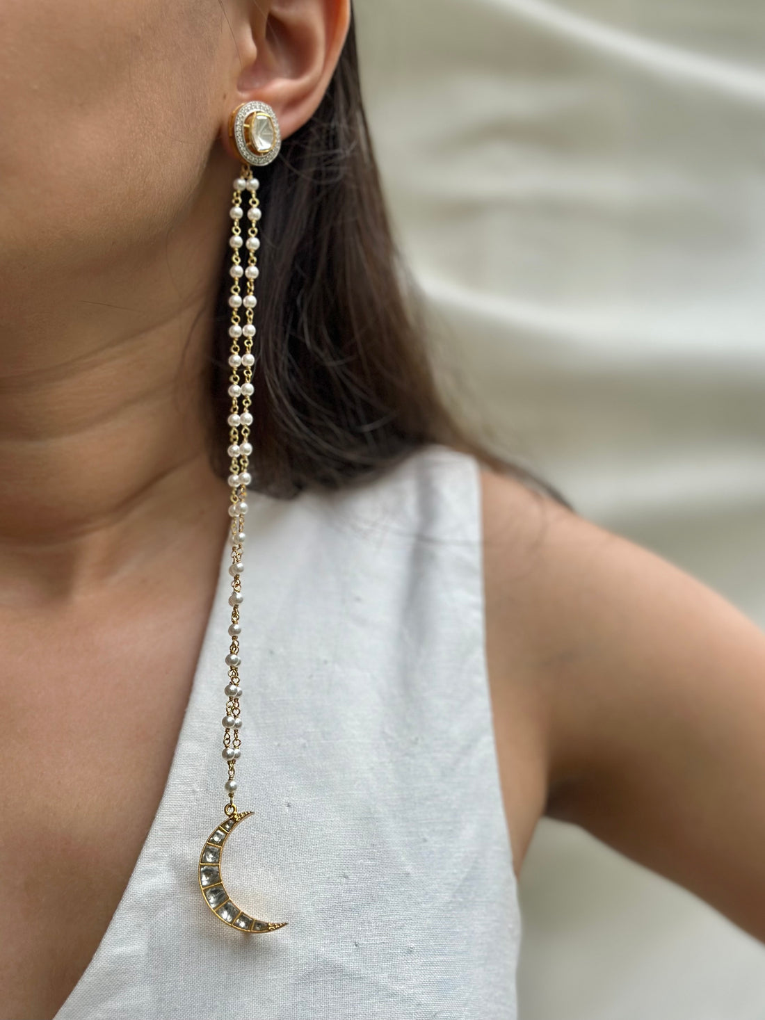 Chaand Pearl Hairchain (A Pair)