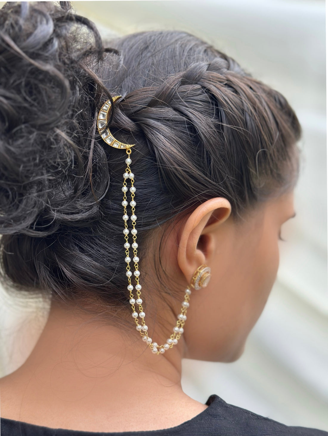 Chaand Pearl Hairchain (A Pair)