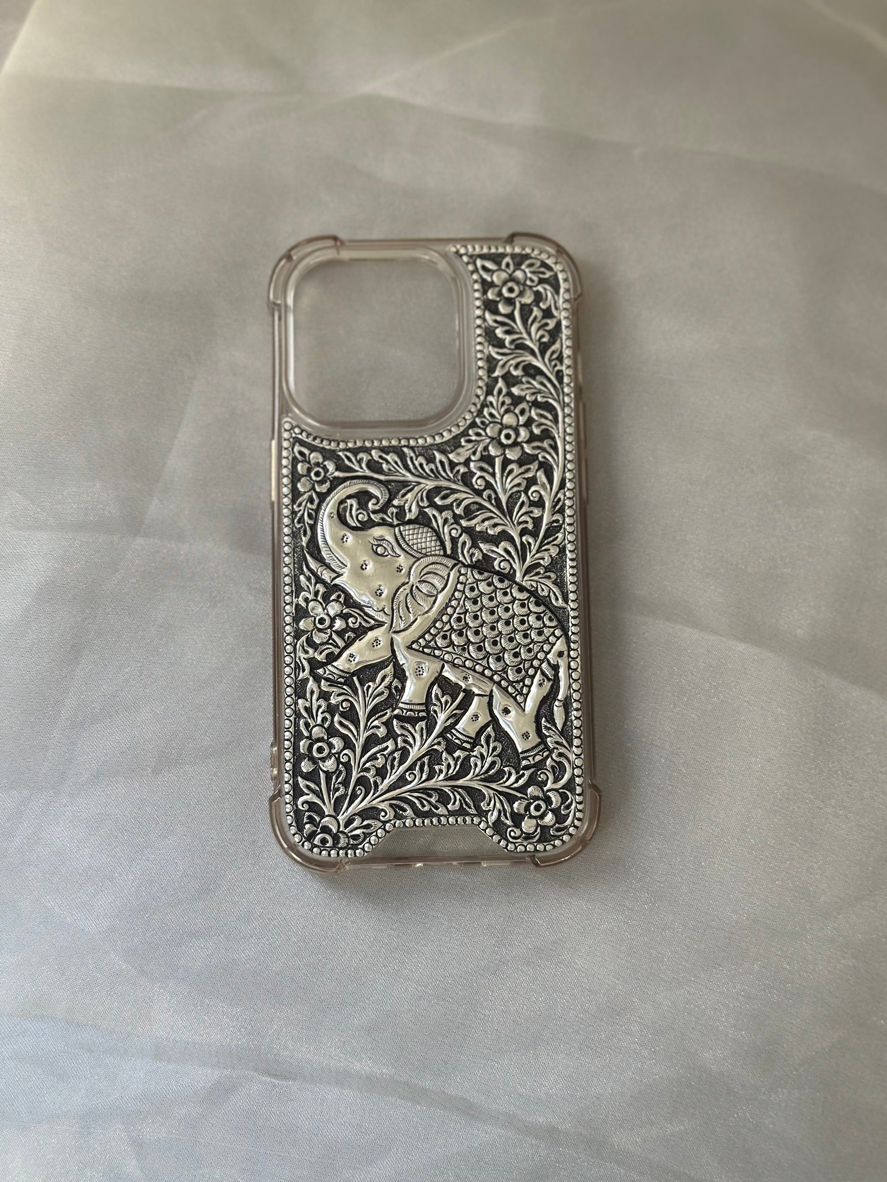 Silver Phone Case (Mobile Cover) - OG Elephant