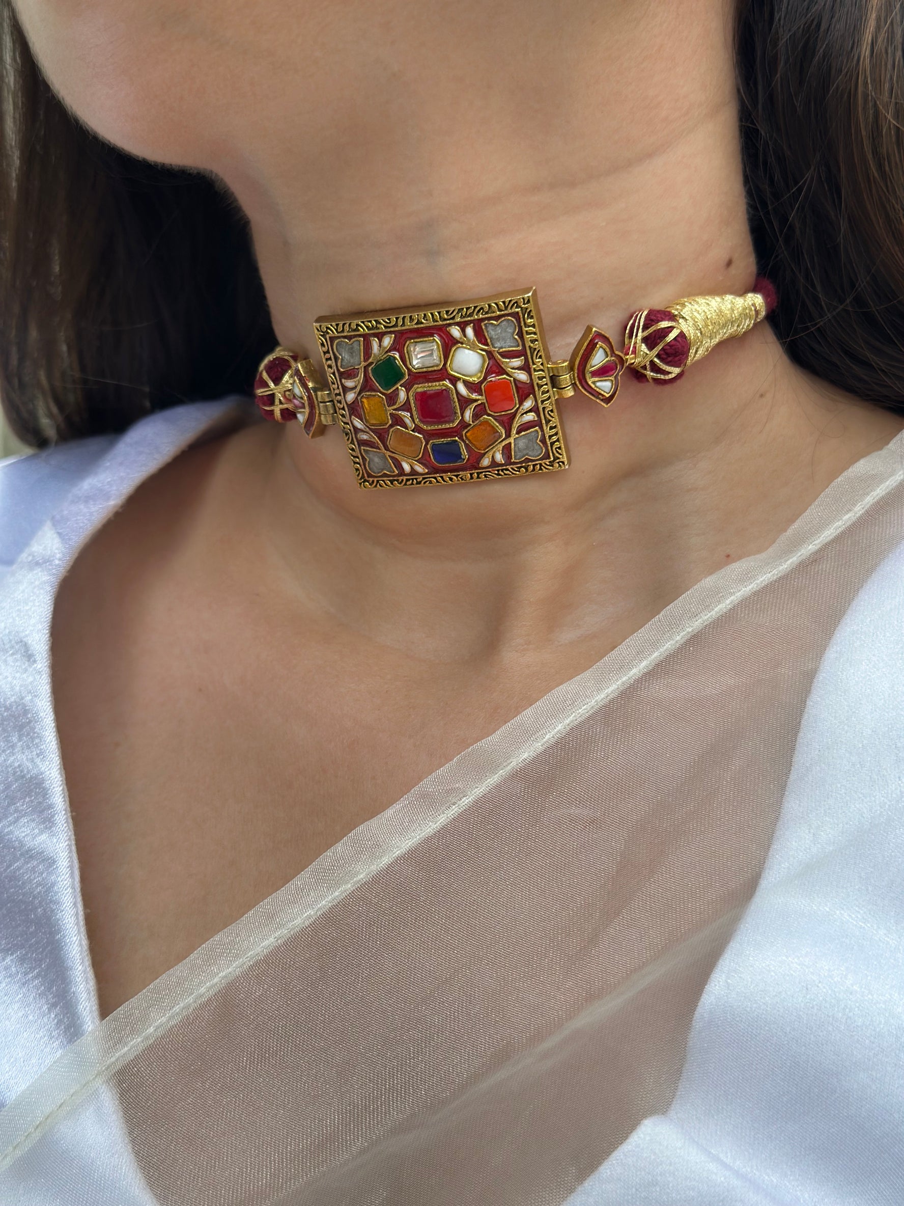 Jhansi Choker(Navratna)