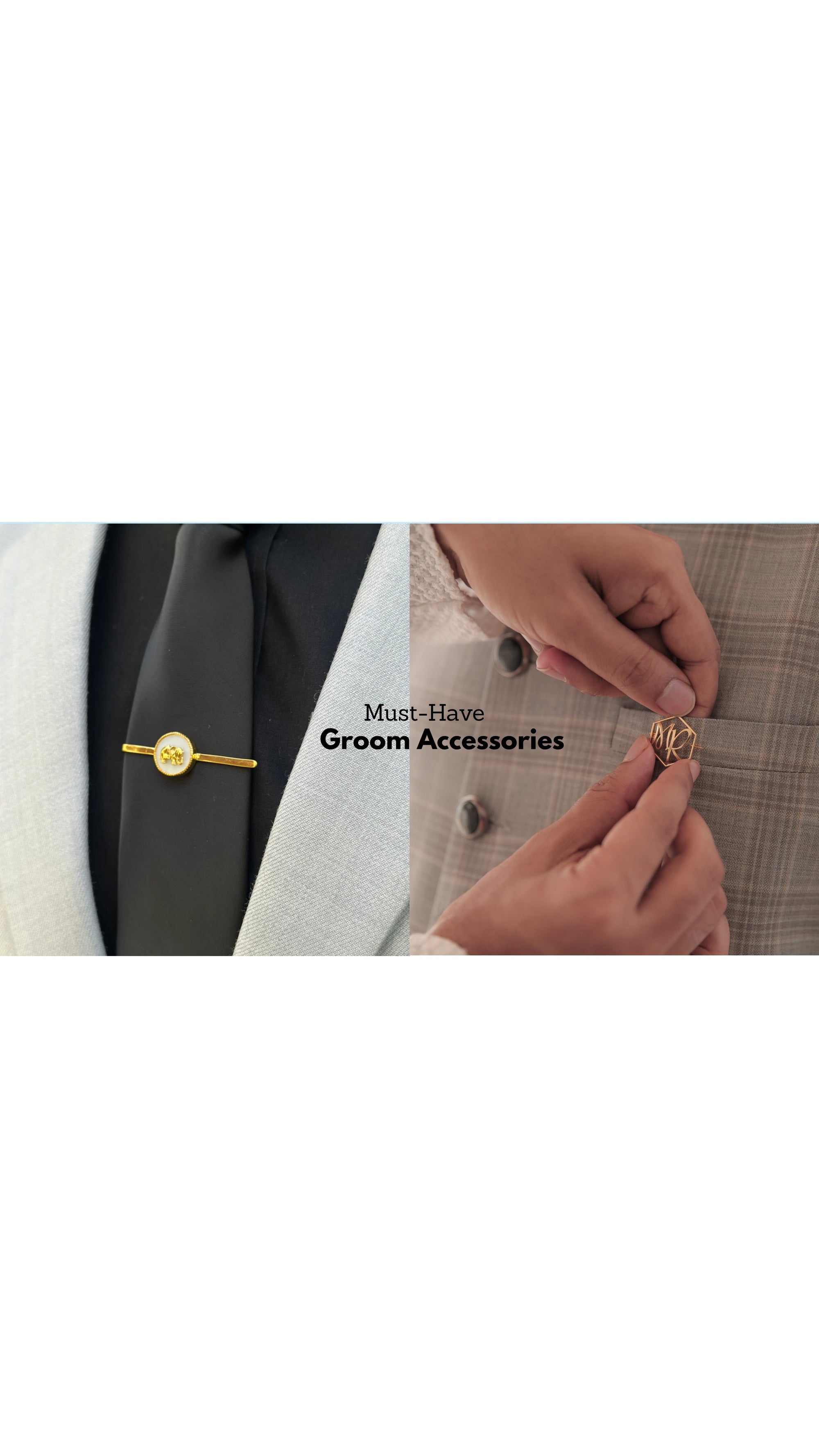 Groom Jewellery & Accessories Guide: Brooches, Button Clips, Cufflinks & Tie Pins