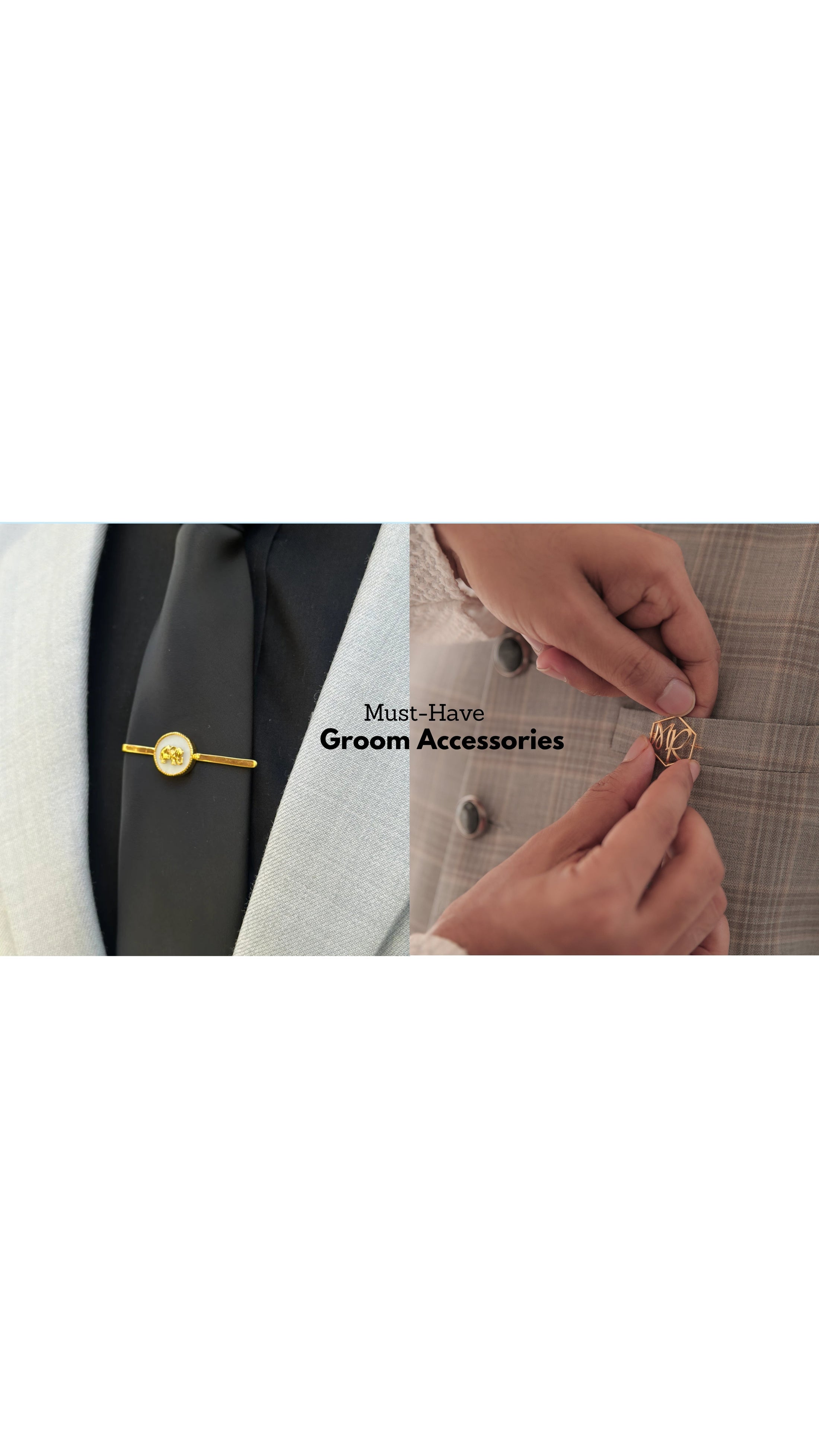 Groom Jewellery & Accessories Guide: Brooches, Button Clips, Cufflinks & Tie Pins