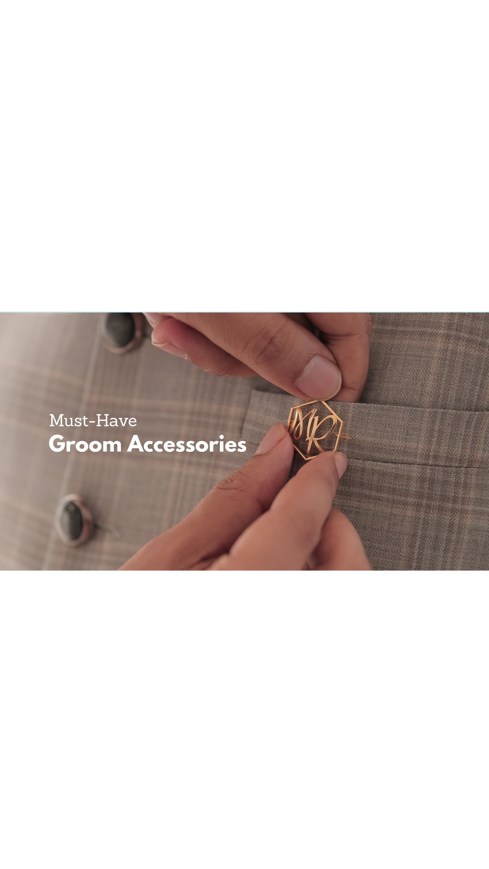 Groom Jewellery & Accessories Guide: Brooches, Button Clips, Cufflinks & Tie Pins