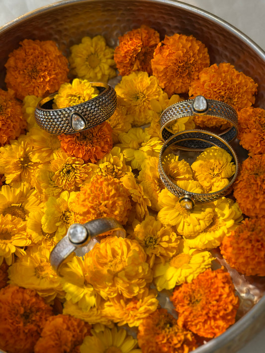 Handcrafted statement bracelets and bangles by Eterno India.