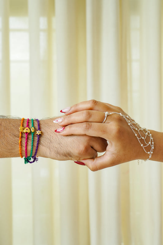 Silver Rakhi Collection | Designer Rakhi for Brother & Bhai Bhabhi Rakhi | Eterno India