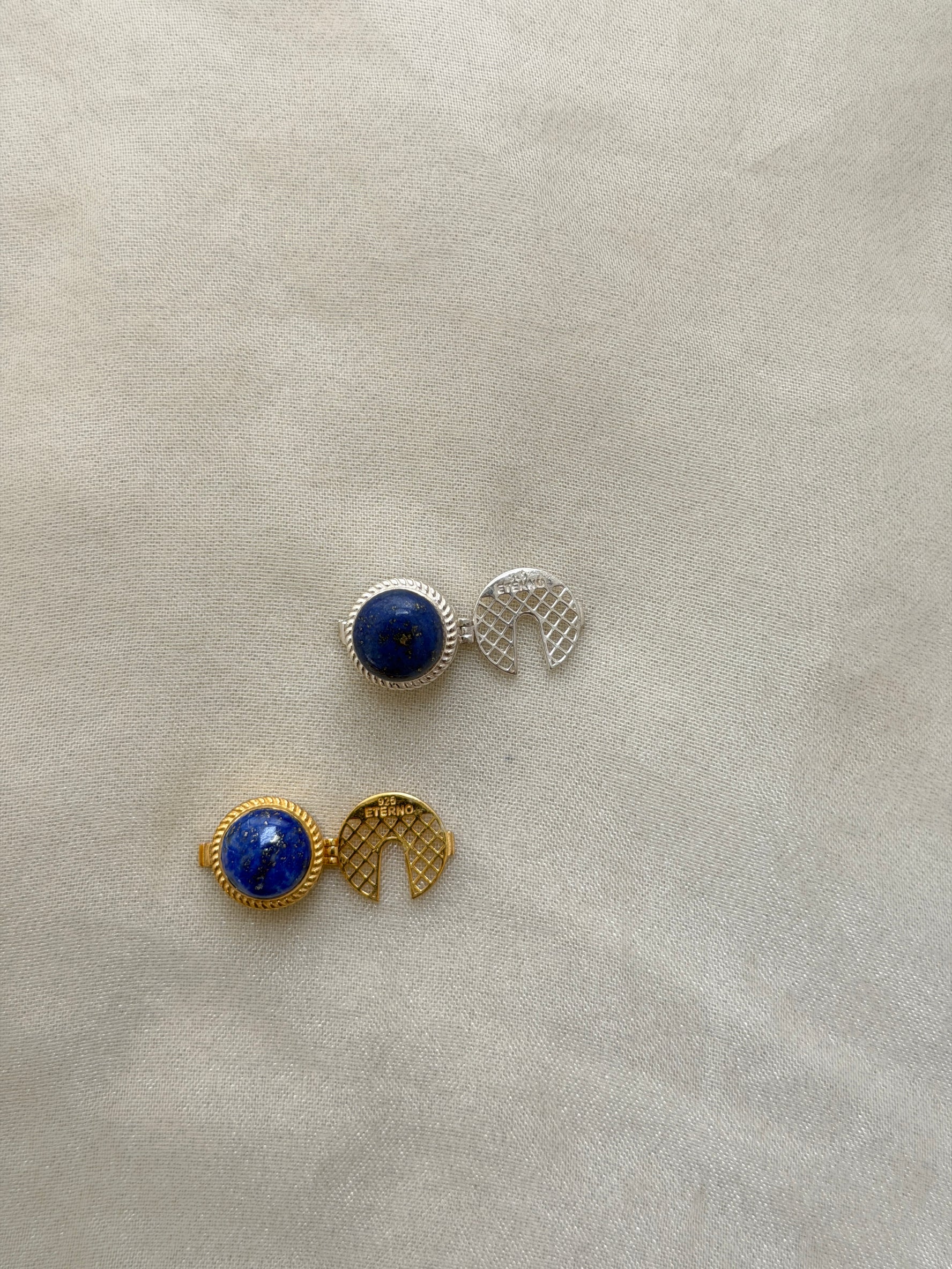 Blue Lapis Button Clip