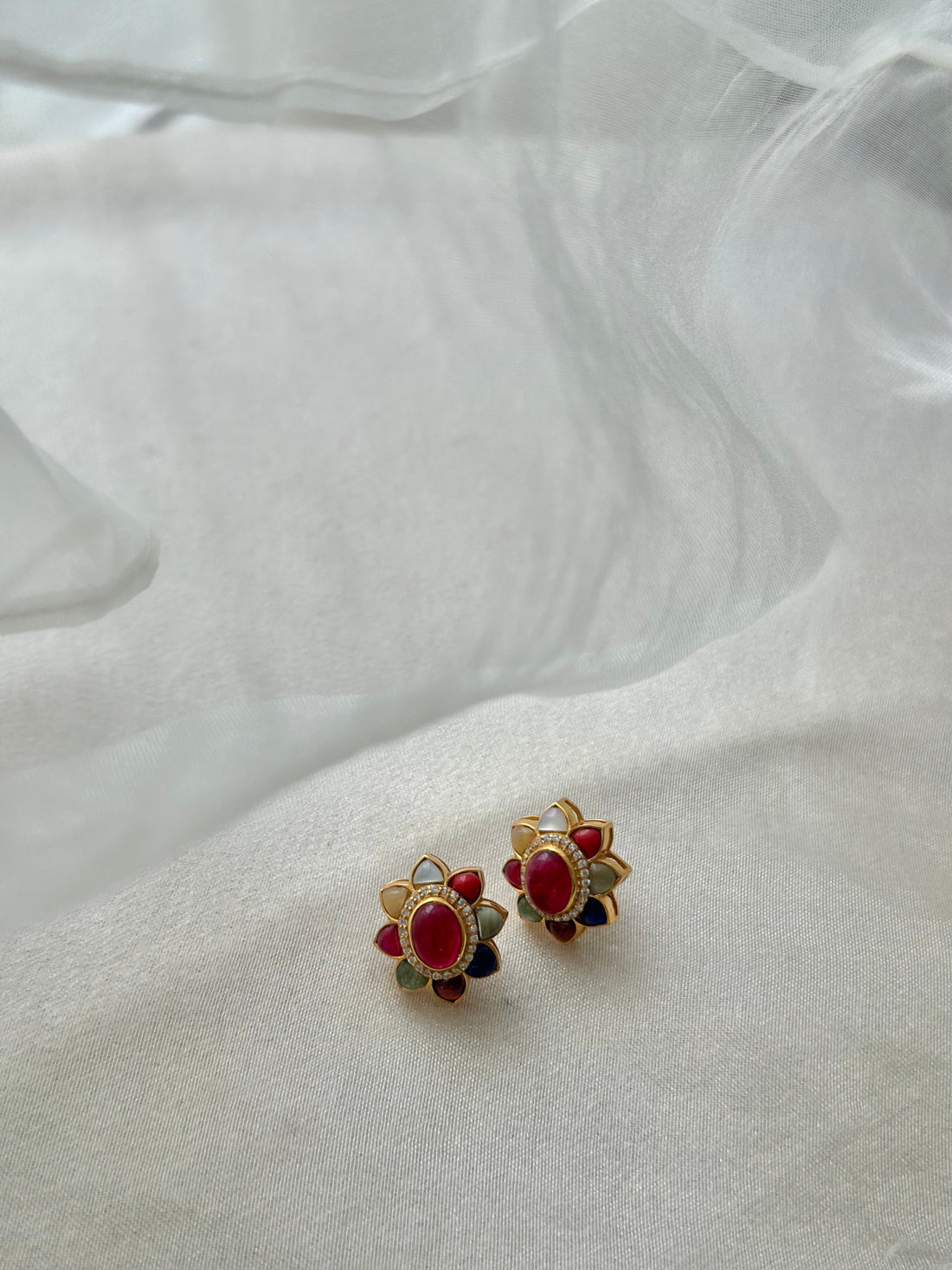 Navgrah Flower Studs