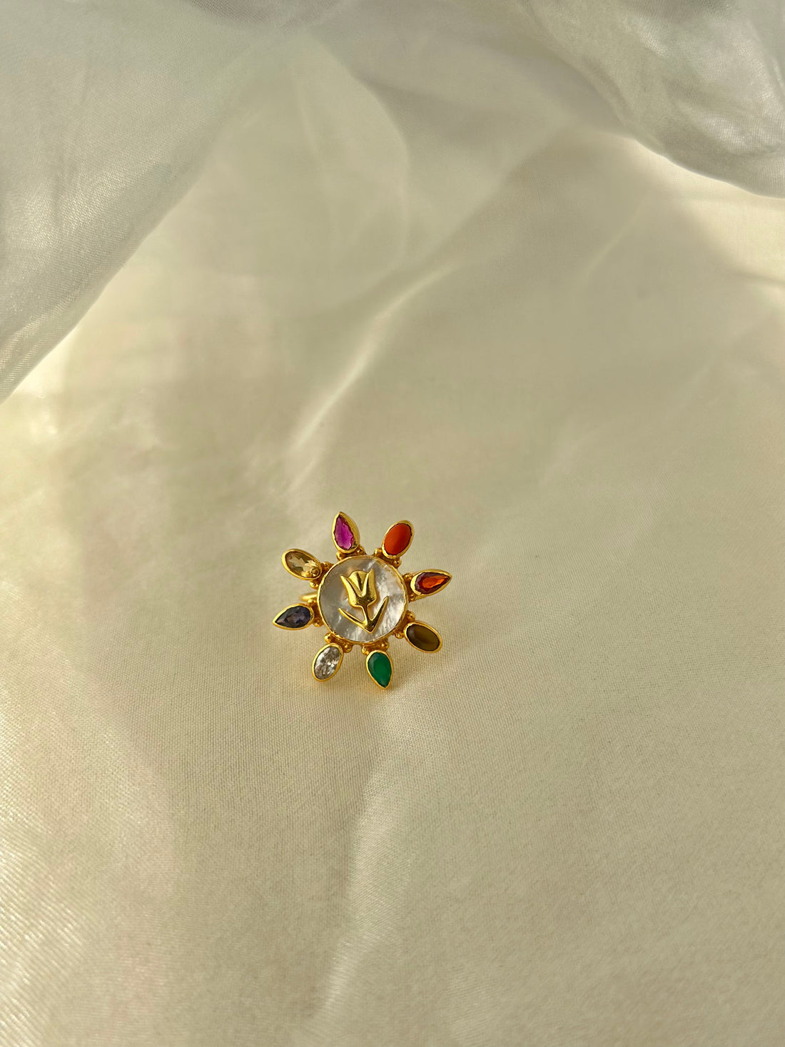 Rose Bud - Navratna Ring