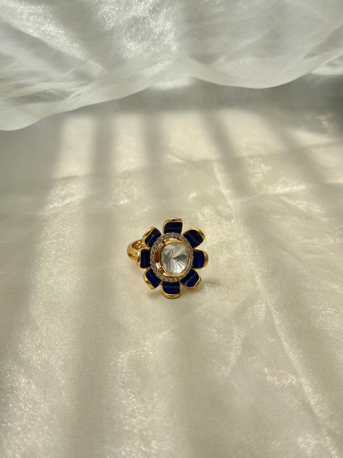 Neelam Flower Ring