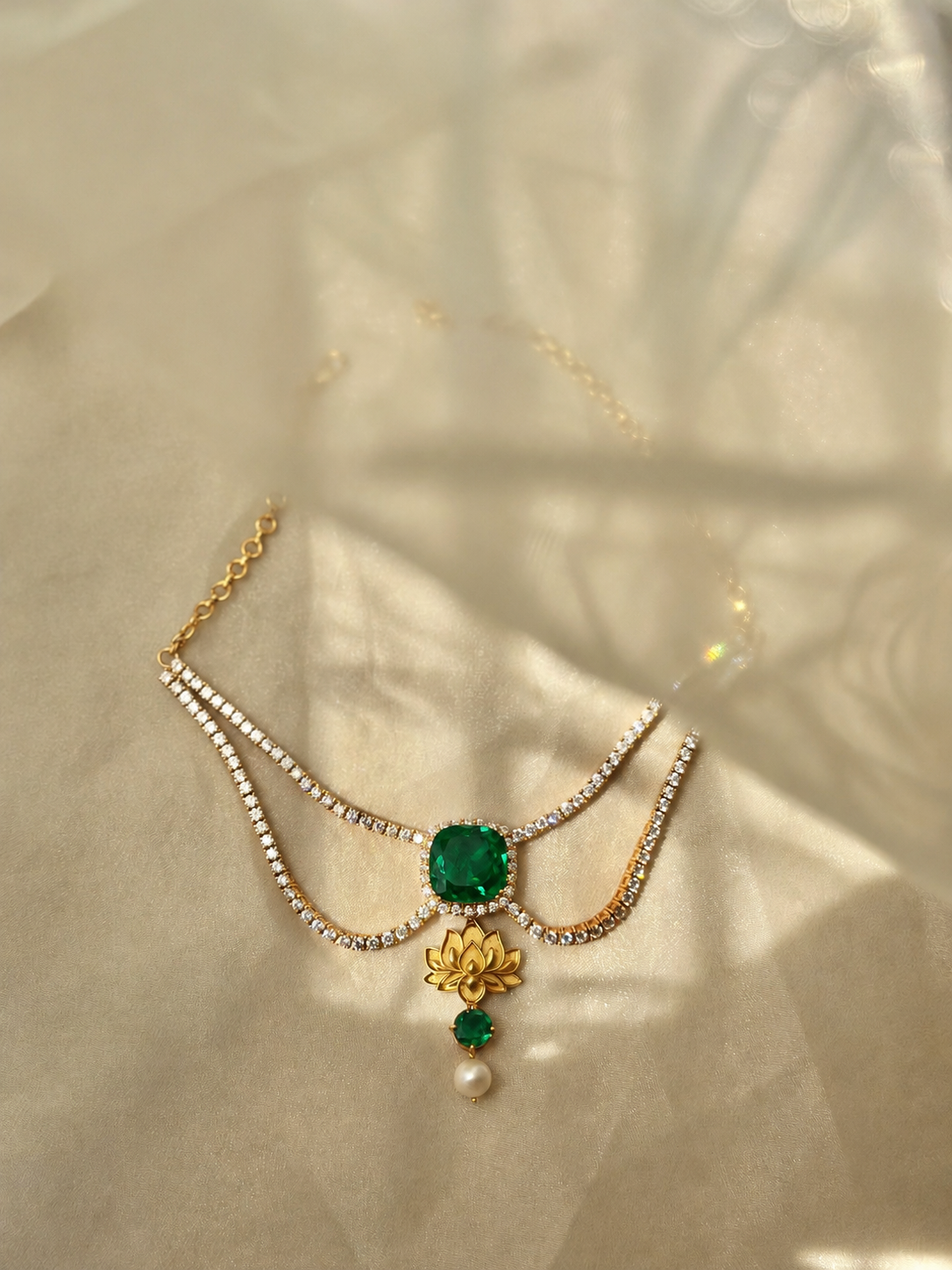 Padma lotus sterling silver necklace – Eterno India