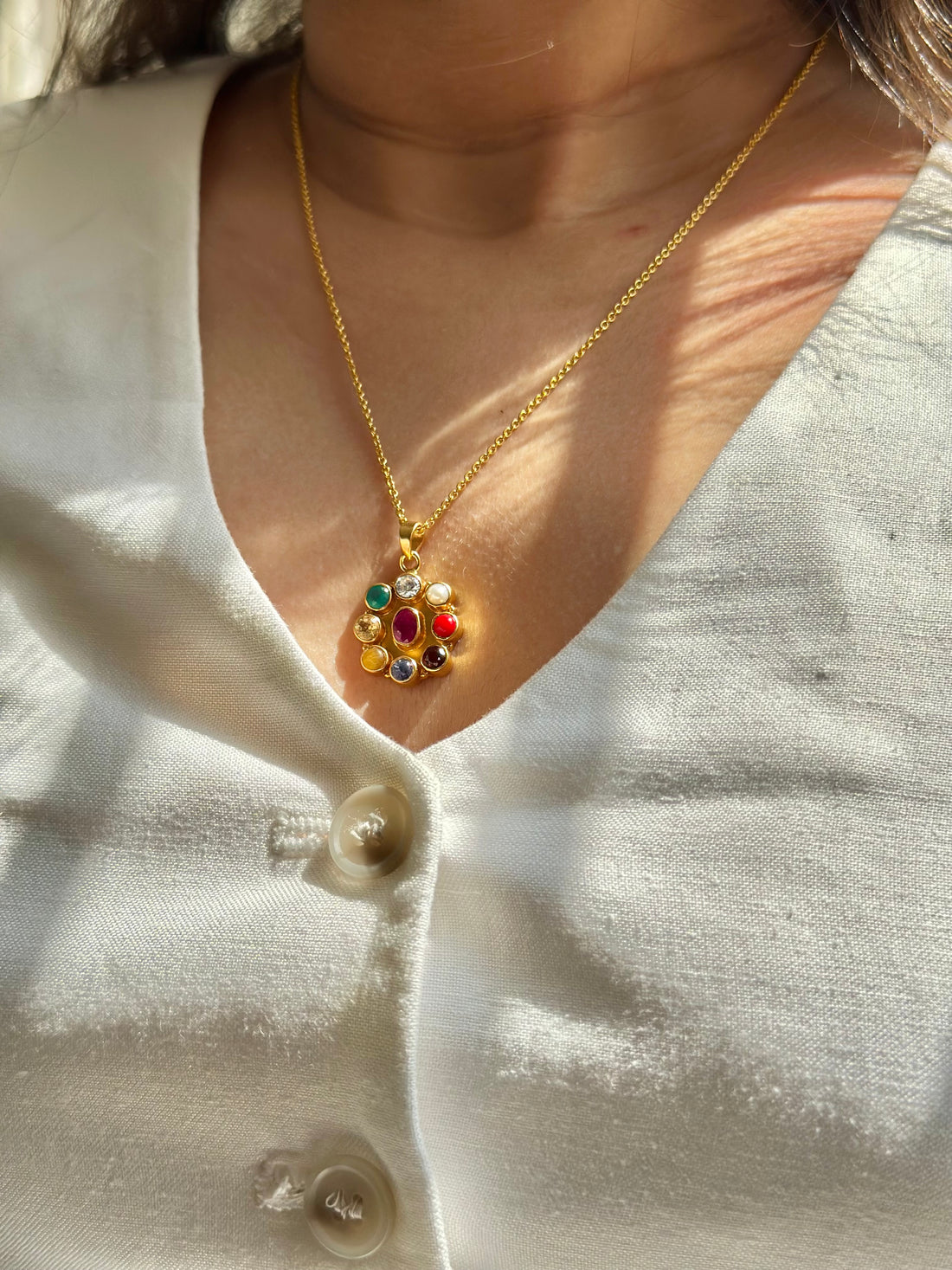OG Navratna Pendant