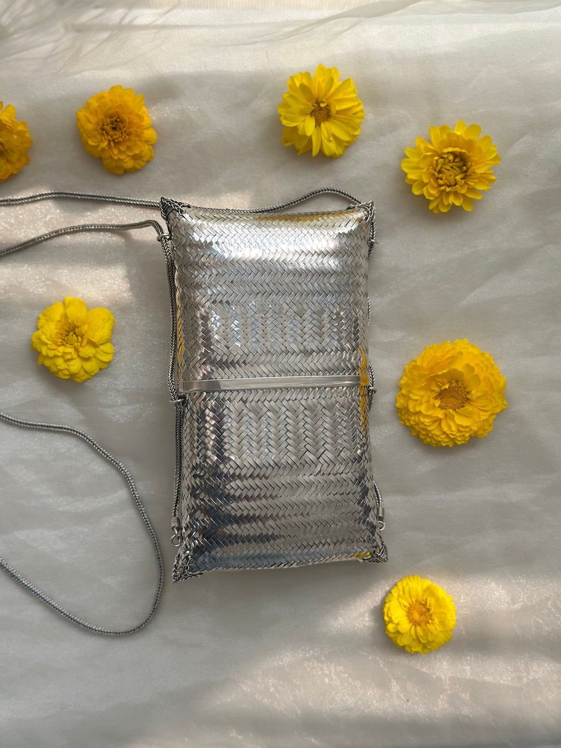 Ahilya Silver Sling Bag
