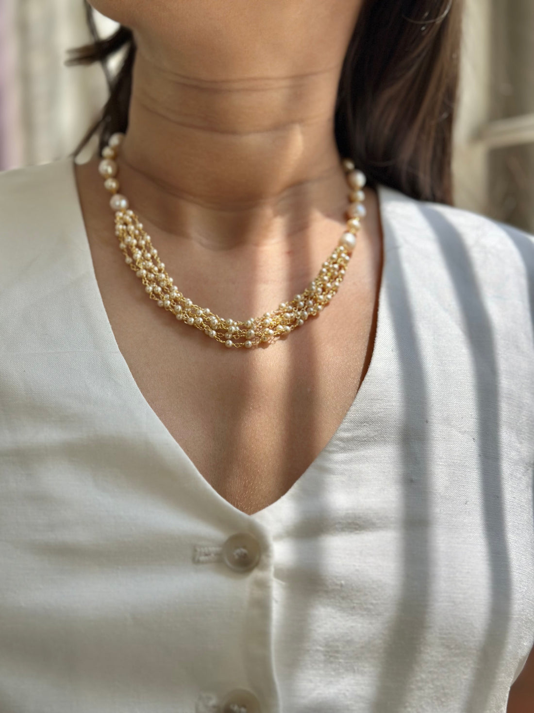Moti- Pearl Necklace