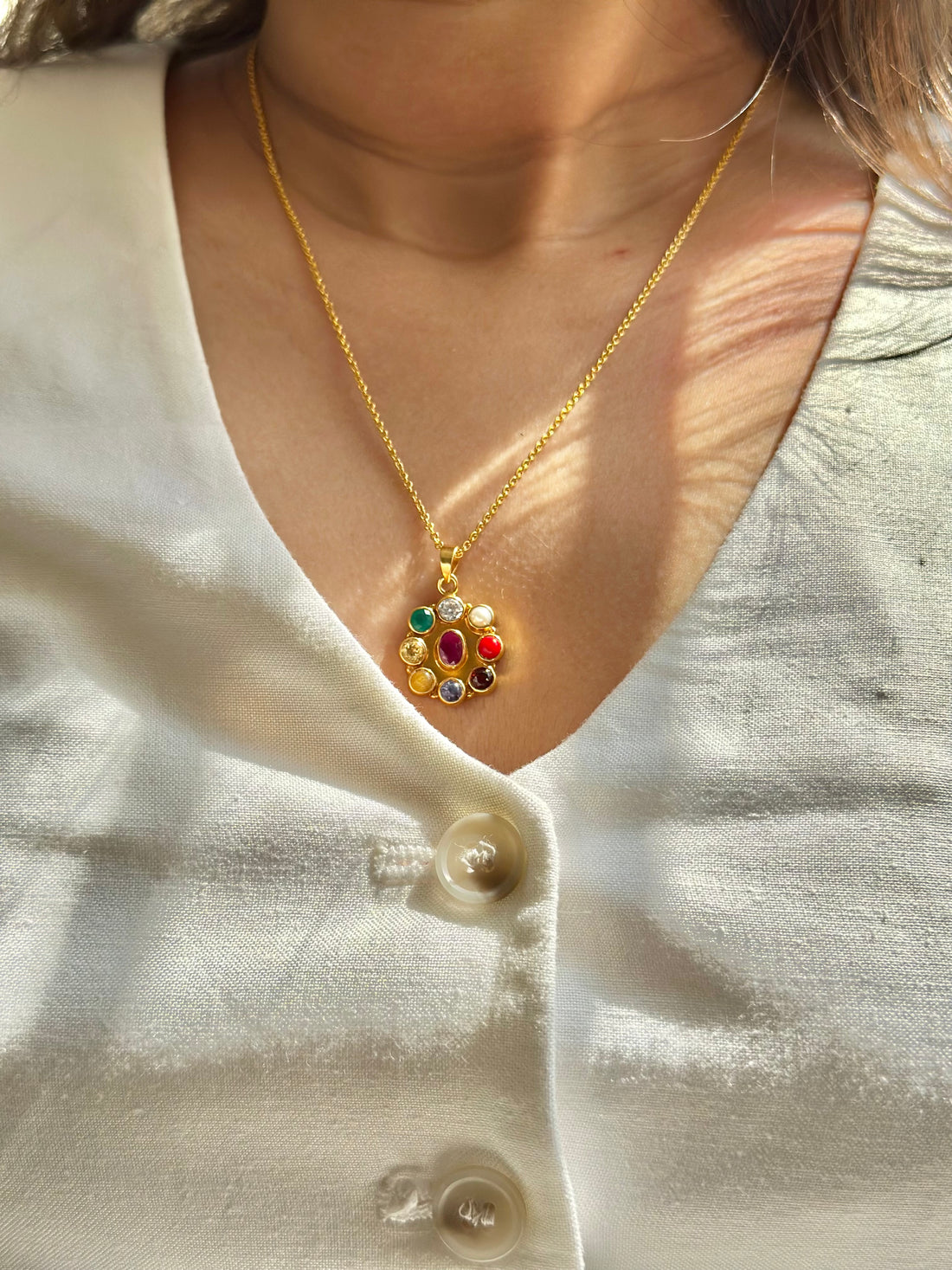 OG Navratna Pendant