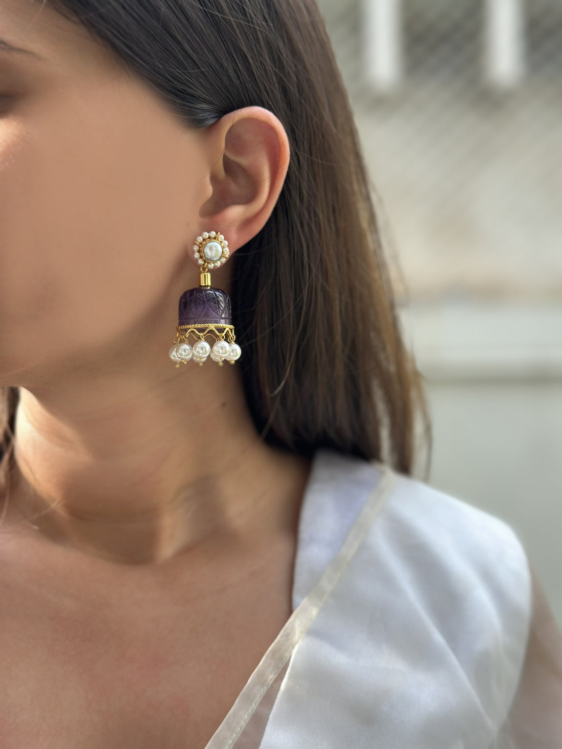 Amethyst Jhumkis