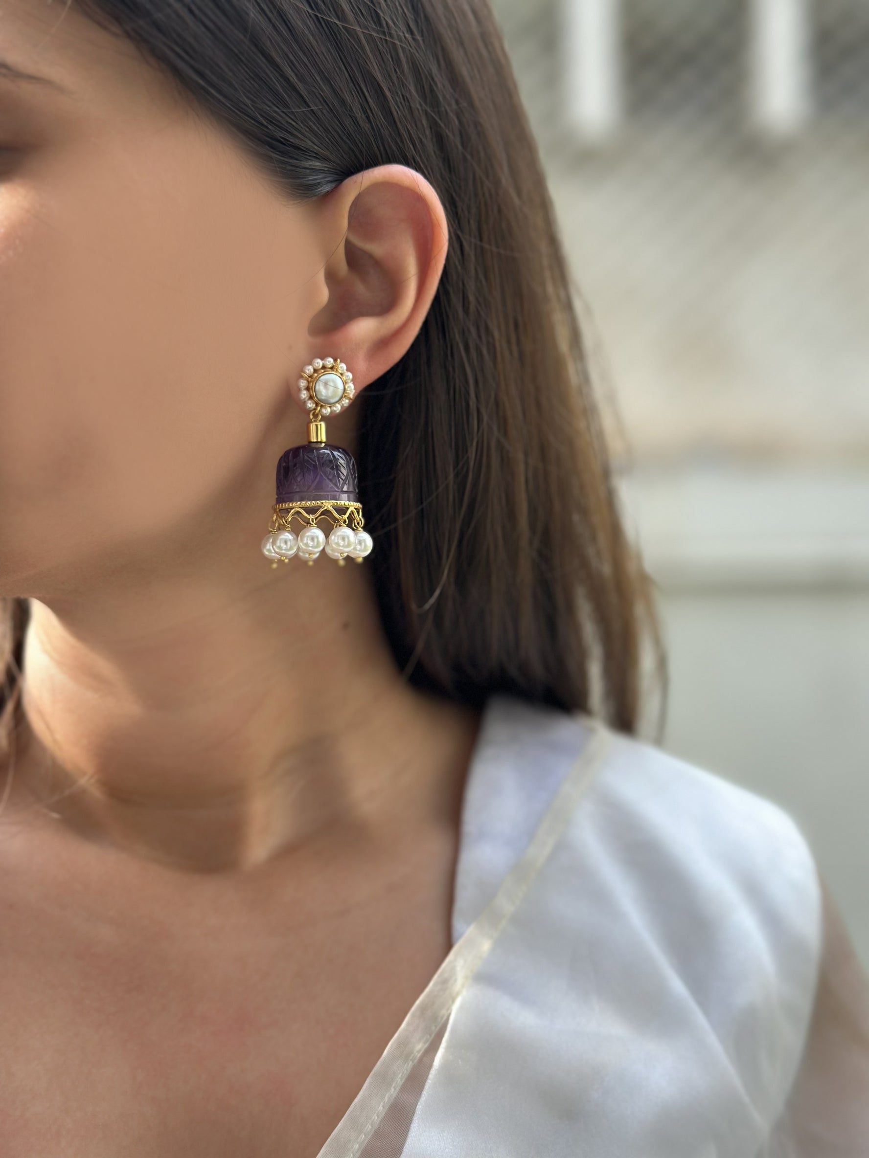 Amethyst Jhumkis