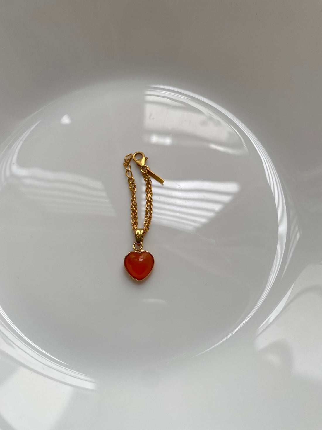 Heart Gemstone Watch Charm