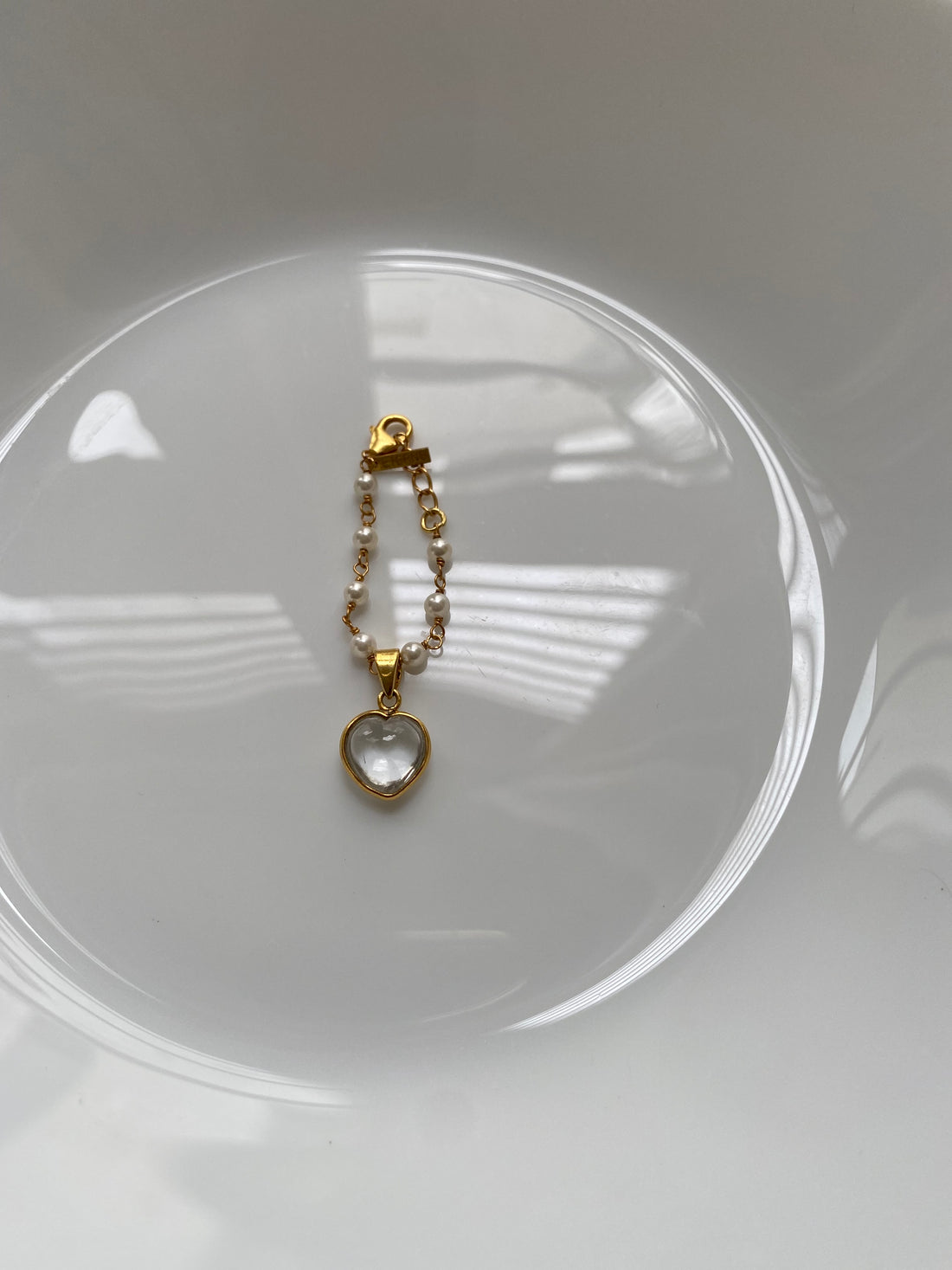 Heart Gemstone Watch Charm