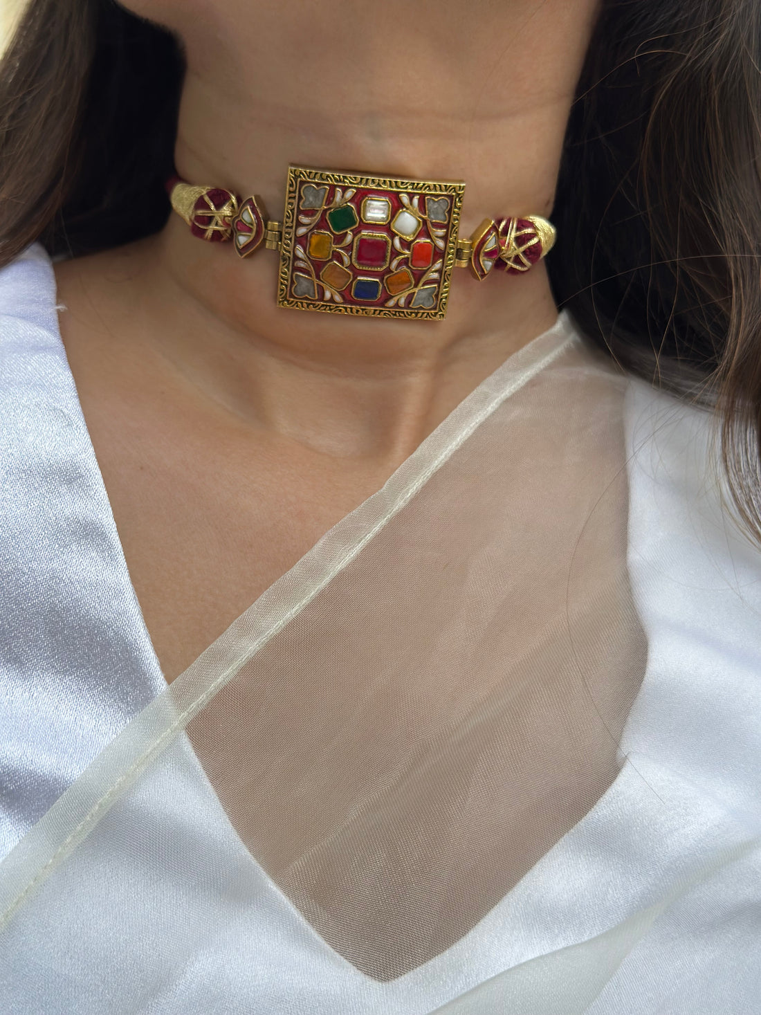 Jhansi Choker(Navratna)
