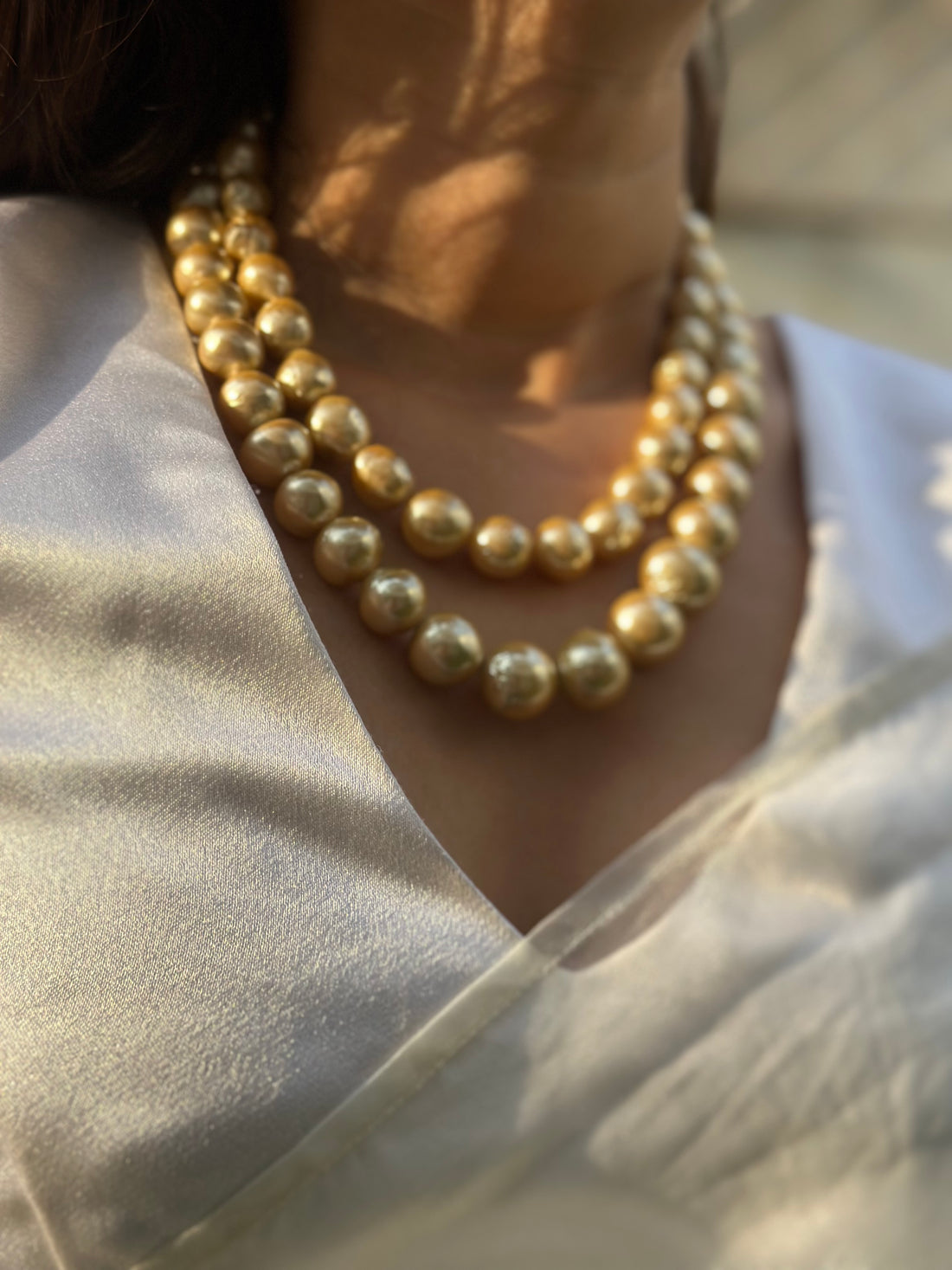 Golden Pearl Necklace