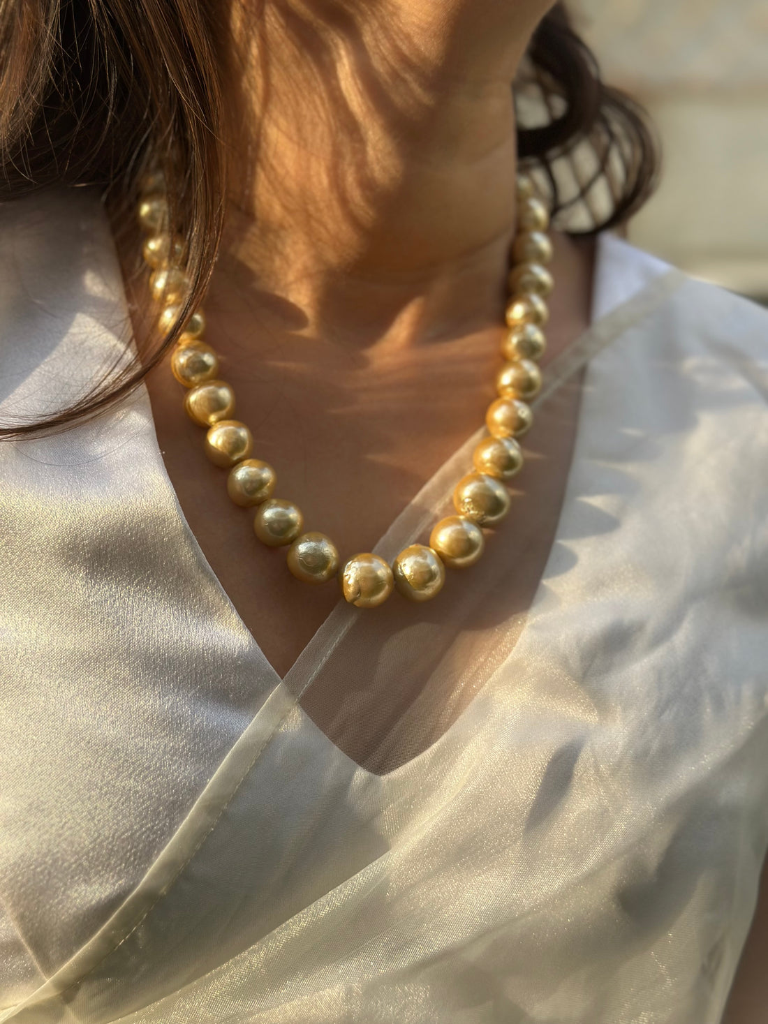 Golden Pearl Necklace