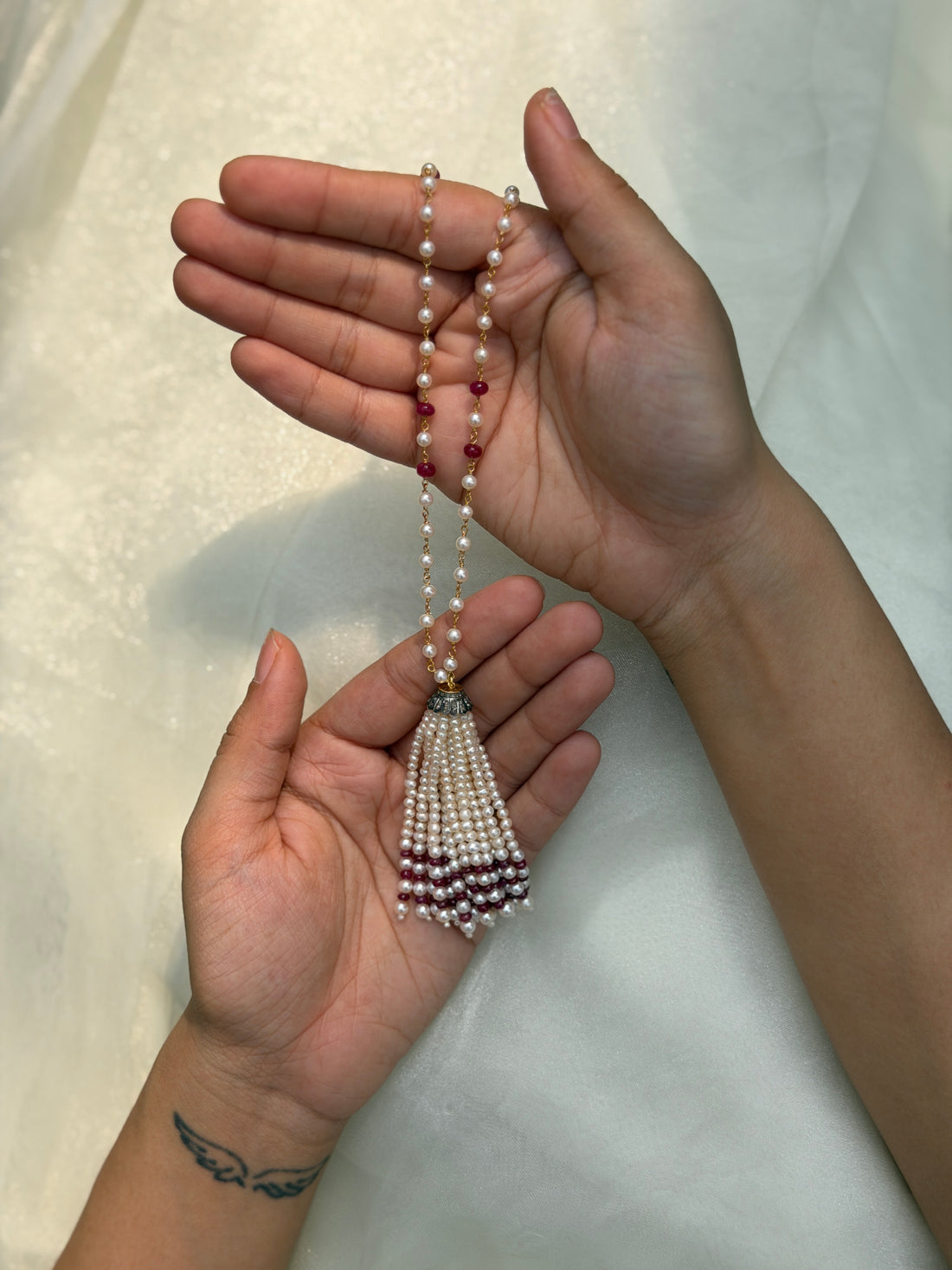 Naira Tassel Chain ( Natural Ruby)