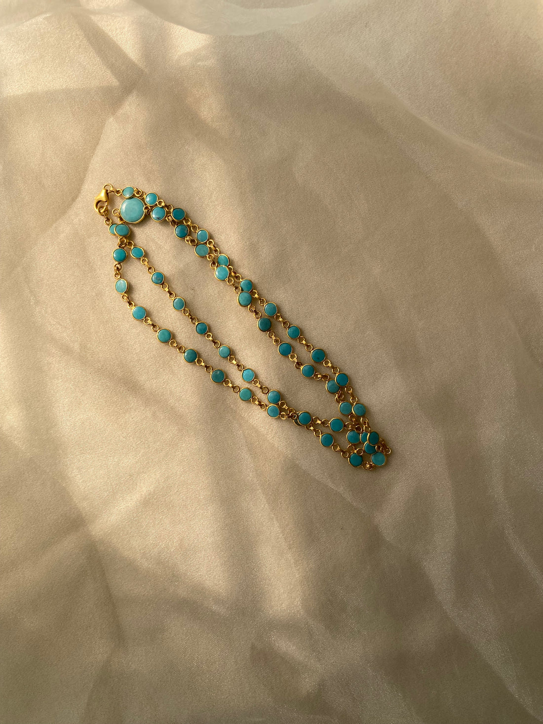 Firoza Long Chain (Natural Turquoise)