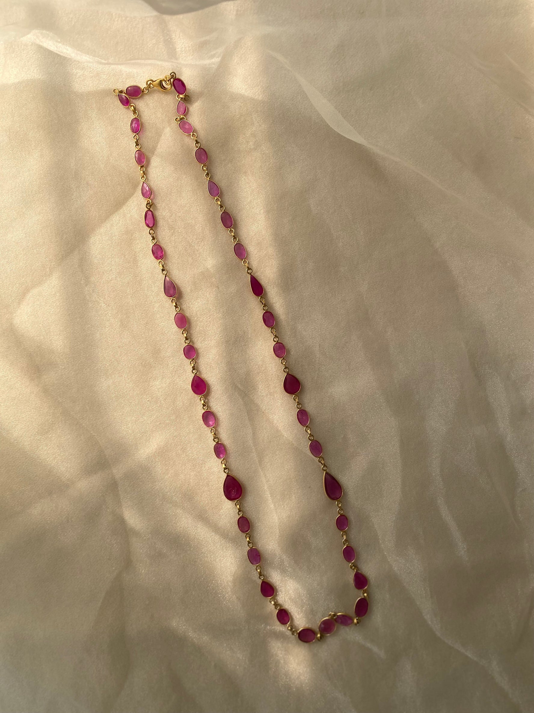 Gulabi Long Chain (Natural Ruby)