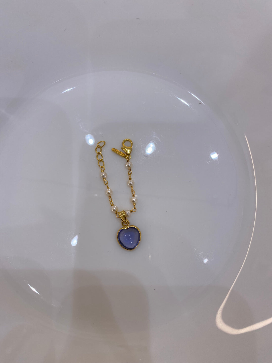 Heart Gemstone Watch Charm