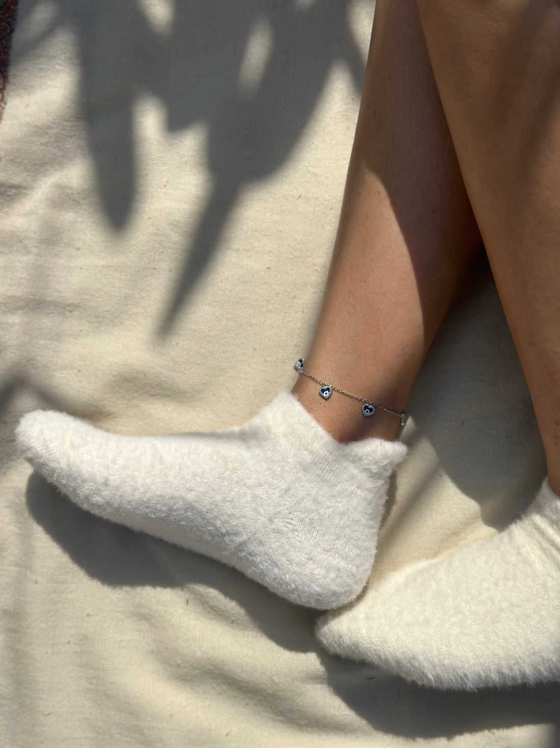 Heart evil eye Anklet