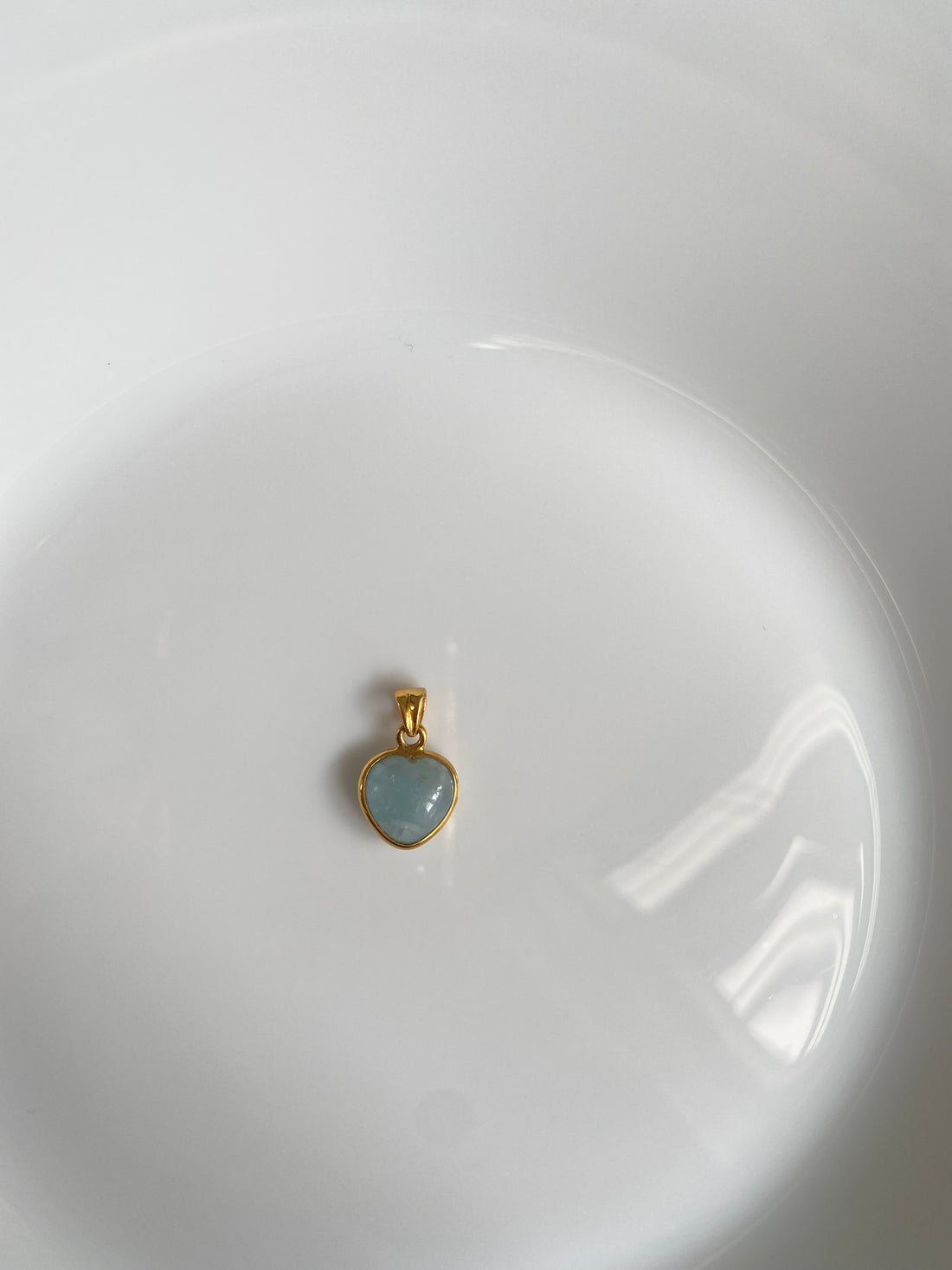 Gemstone Heart Pendant + Chain