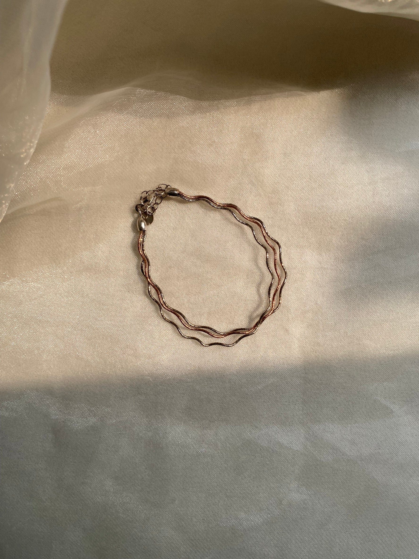 Dual Tone Twisted Bracelet