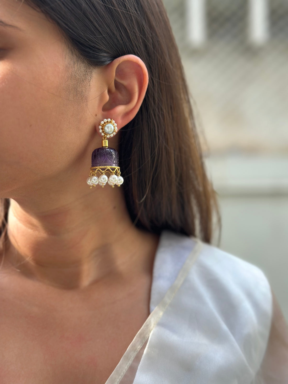 Amethyst Jhumkis