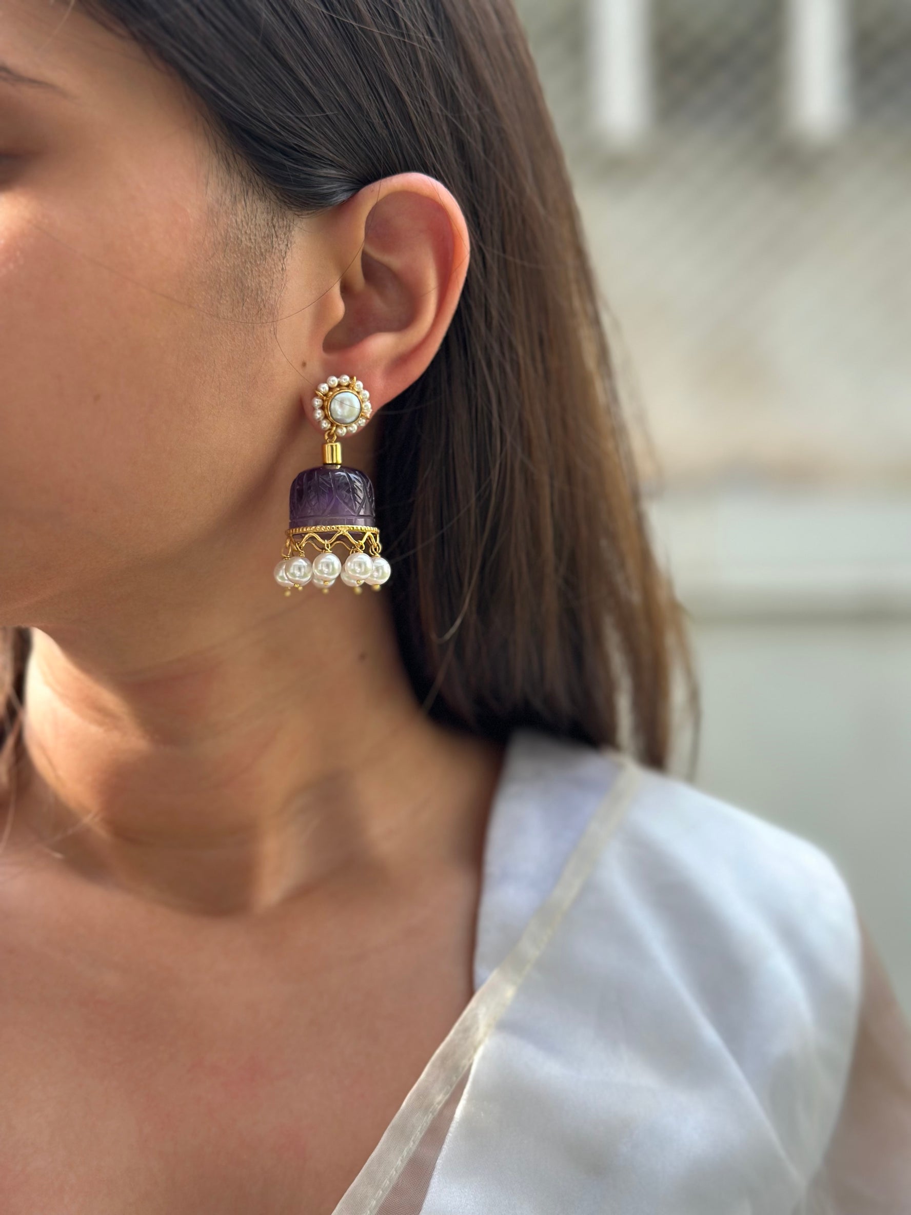 Amethyst Jhumkis