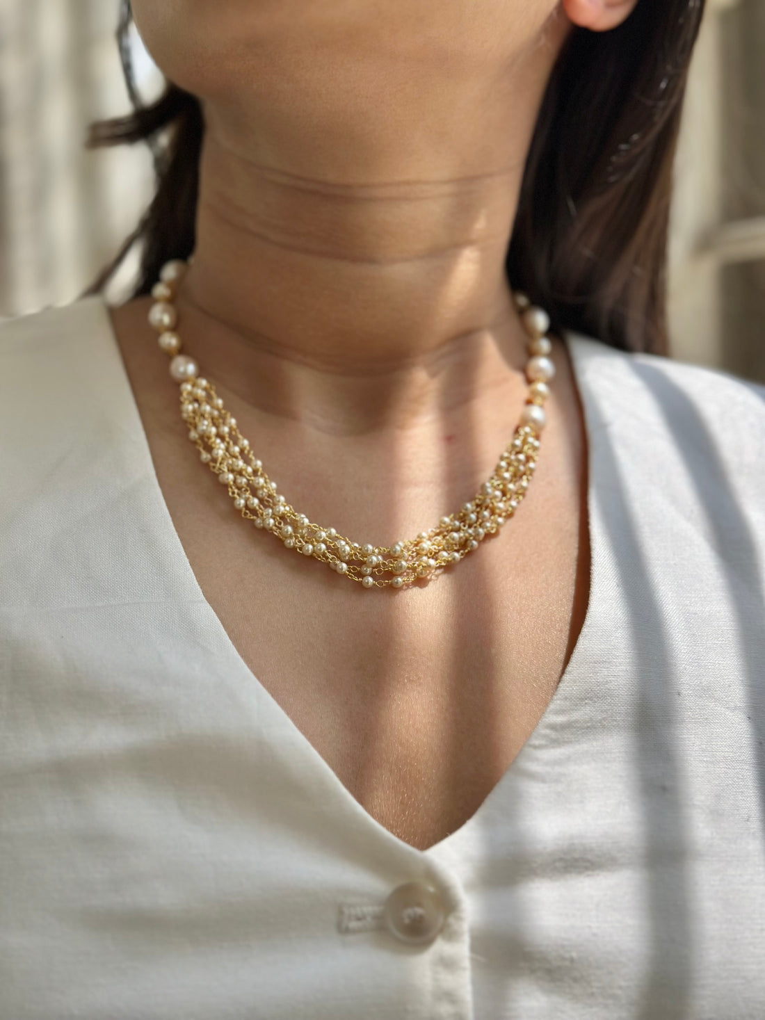 Moti- Pearl Necklace