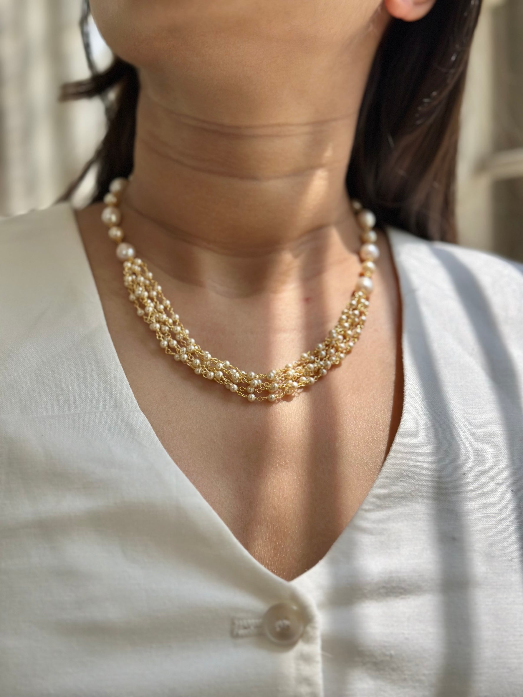 Moti- Pearl Necklace