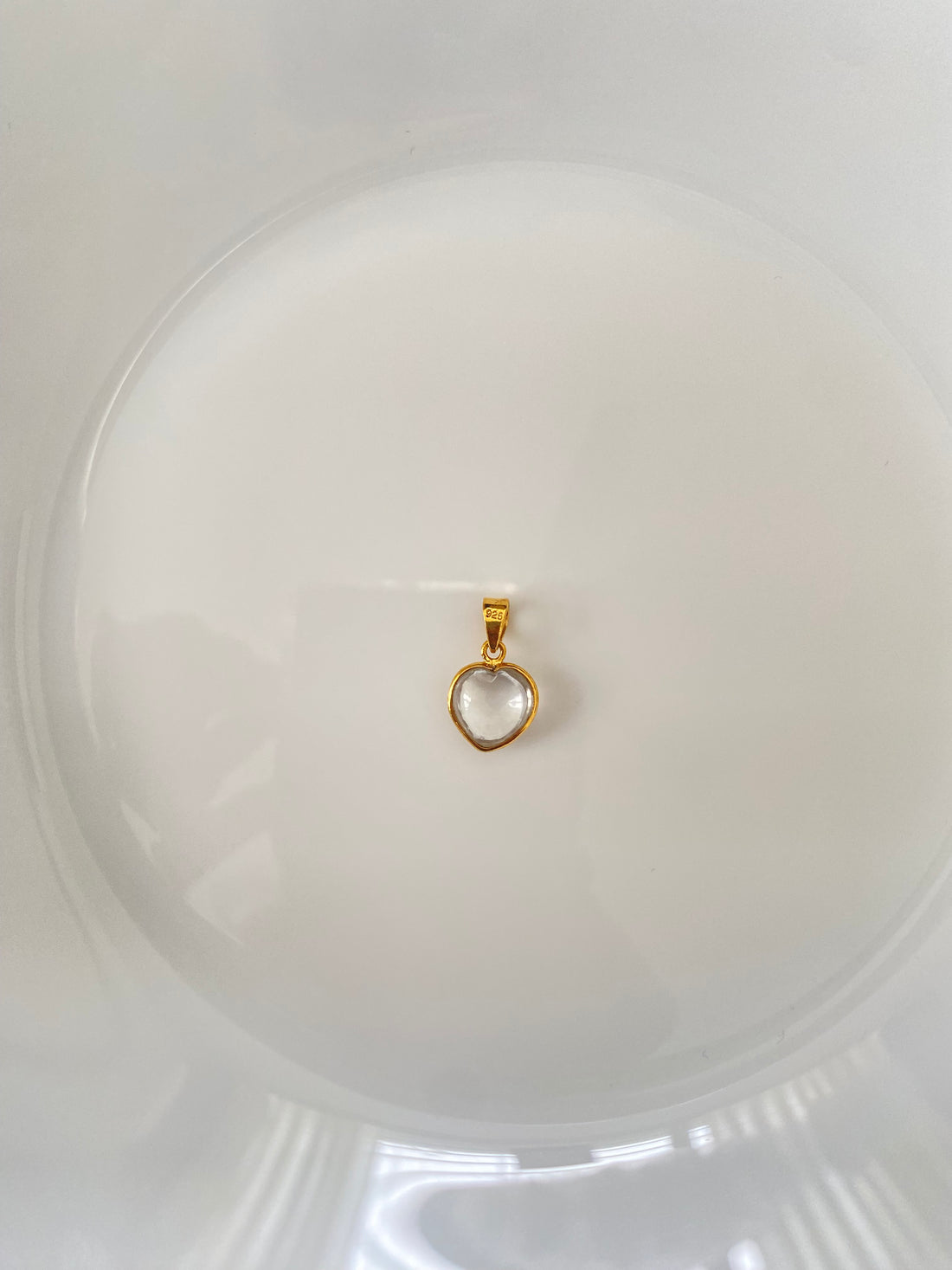 Gemstone Heart Pendant + Chain