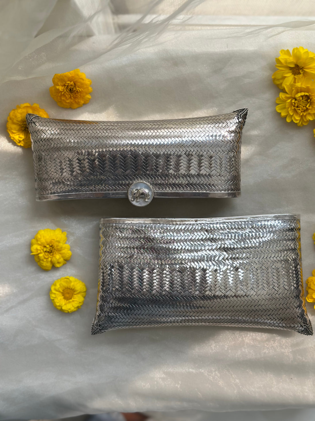 MOP Haathi Silver Bag