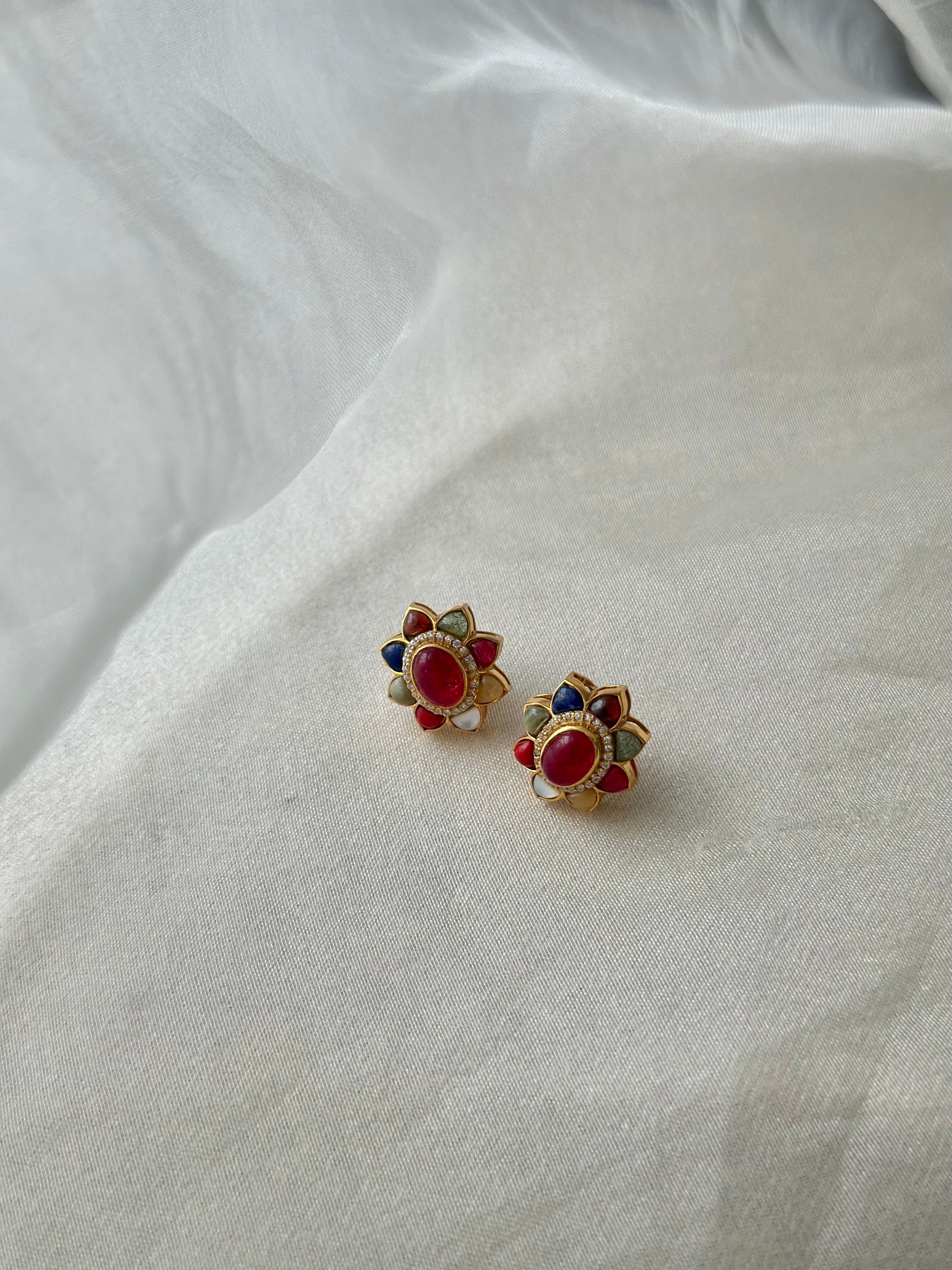 Navgrah Flower Studs