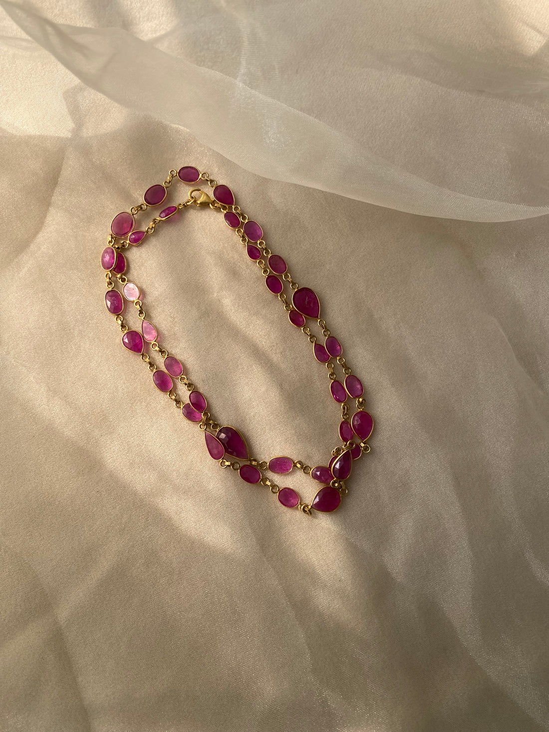 Gulabi Long Chain (Natural Ruby)