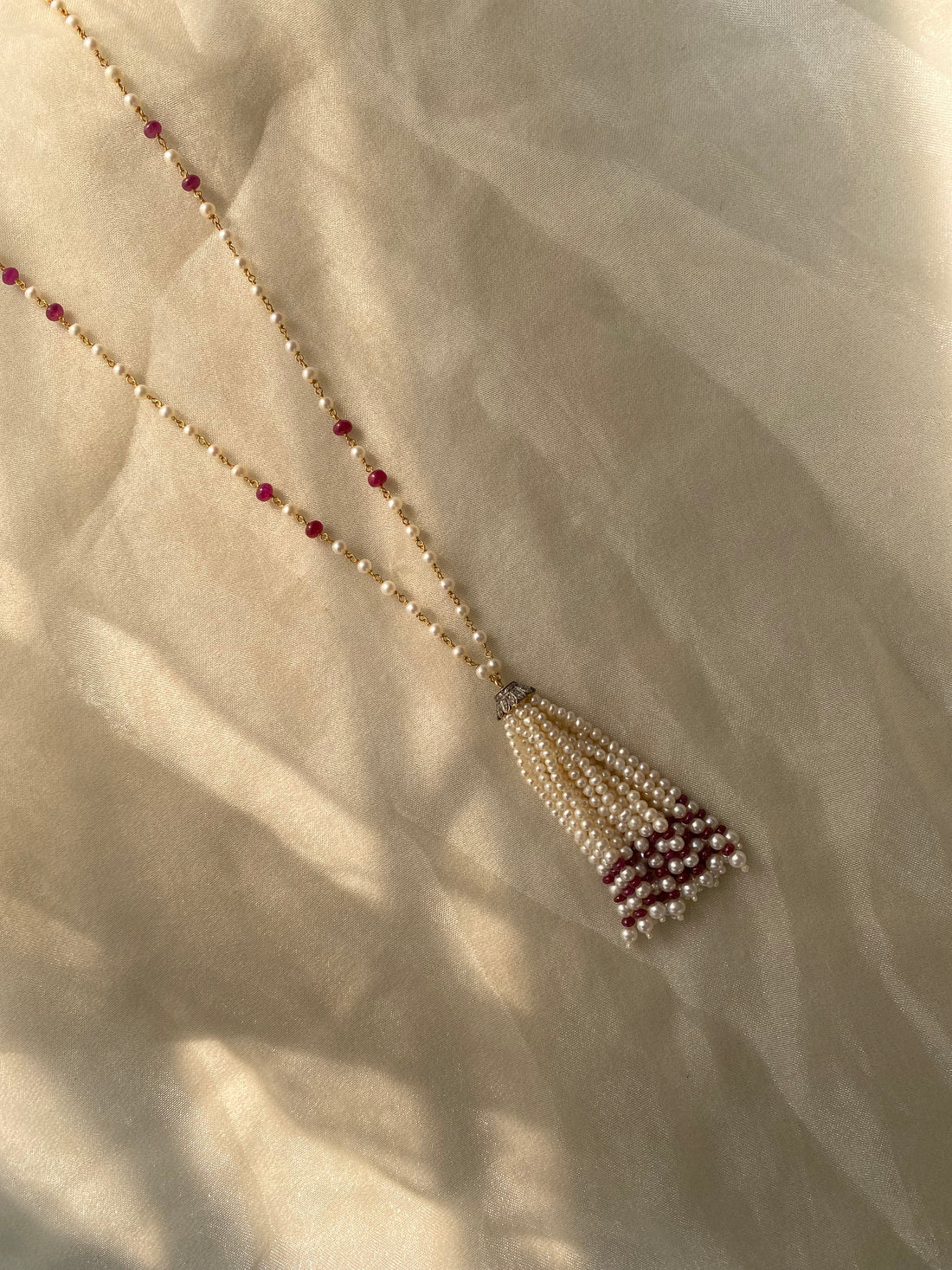Naira Tassel Chain ( Natural Ruby)