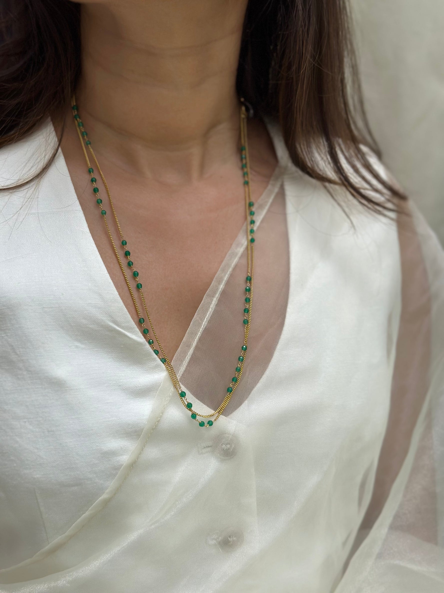 Green Onyx Long Mala