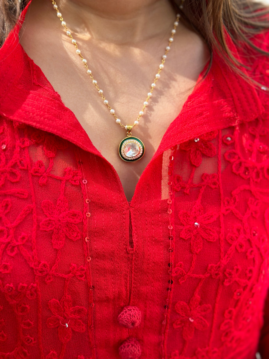 Mughal Polki Pendant