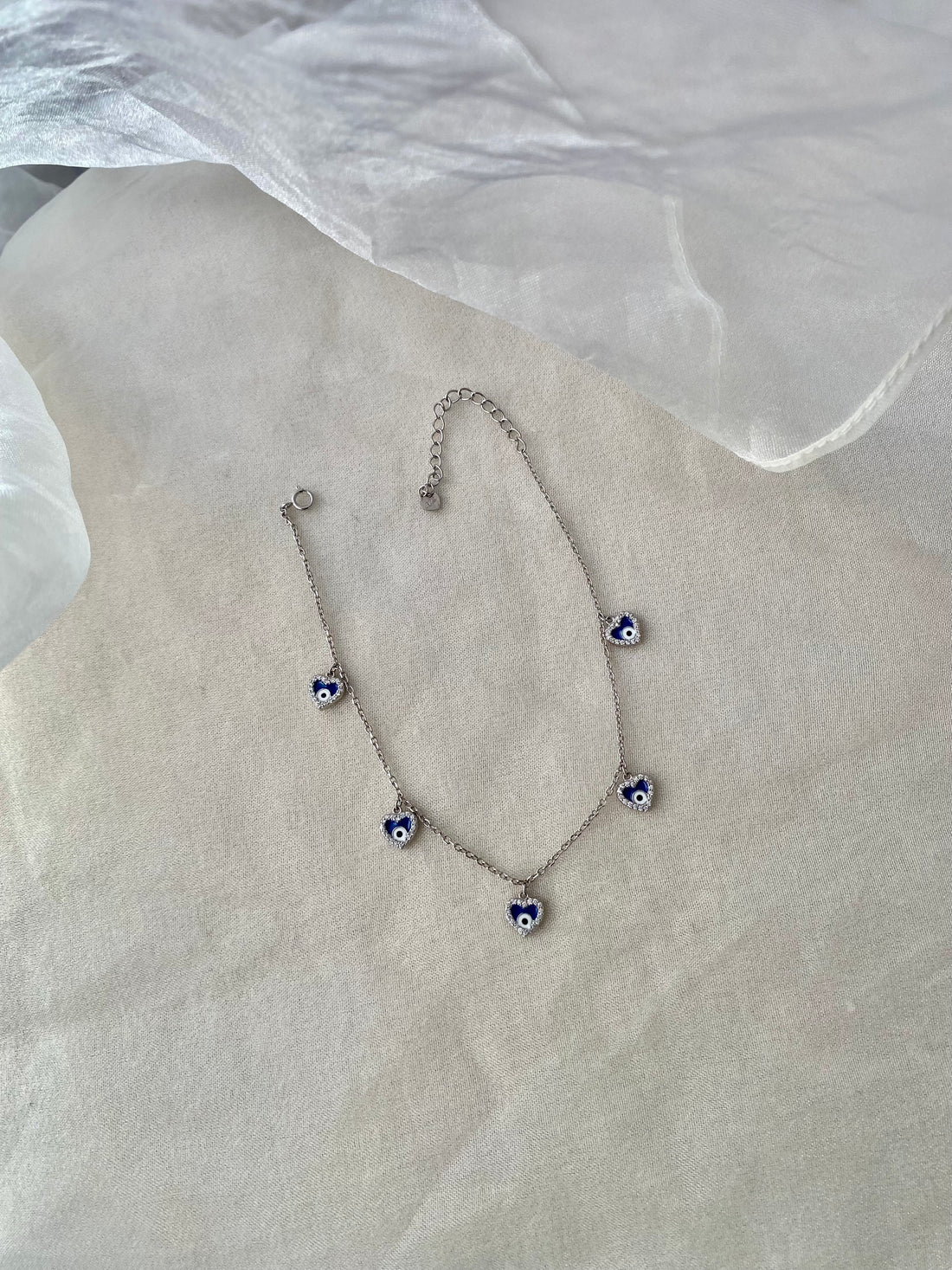 Heart evil eye Anklet