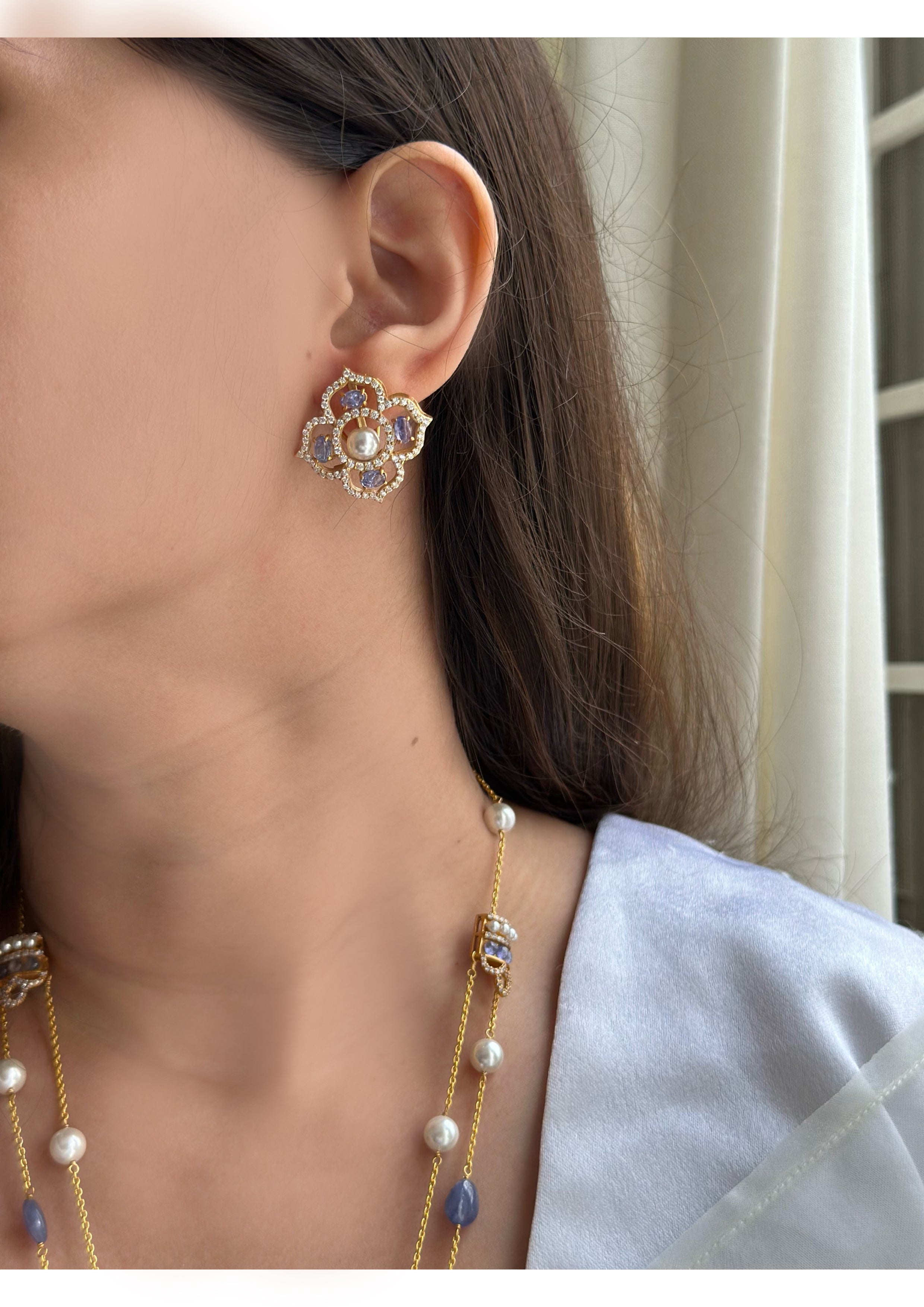 anokhi tanzanite earrings eterno india