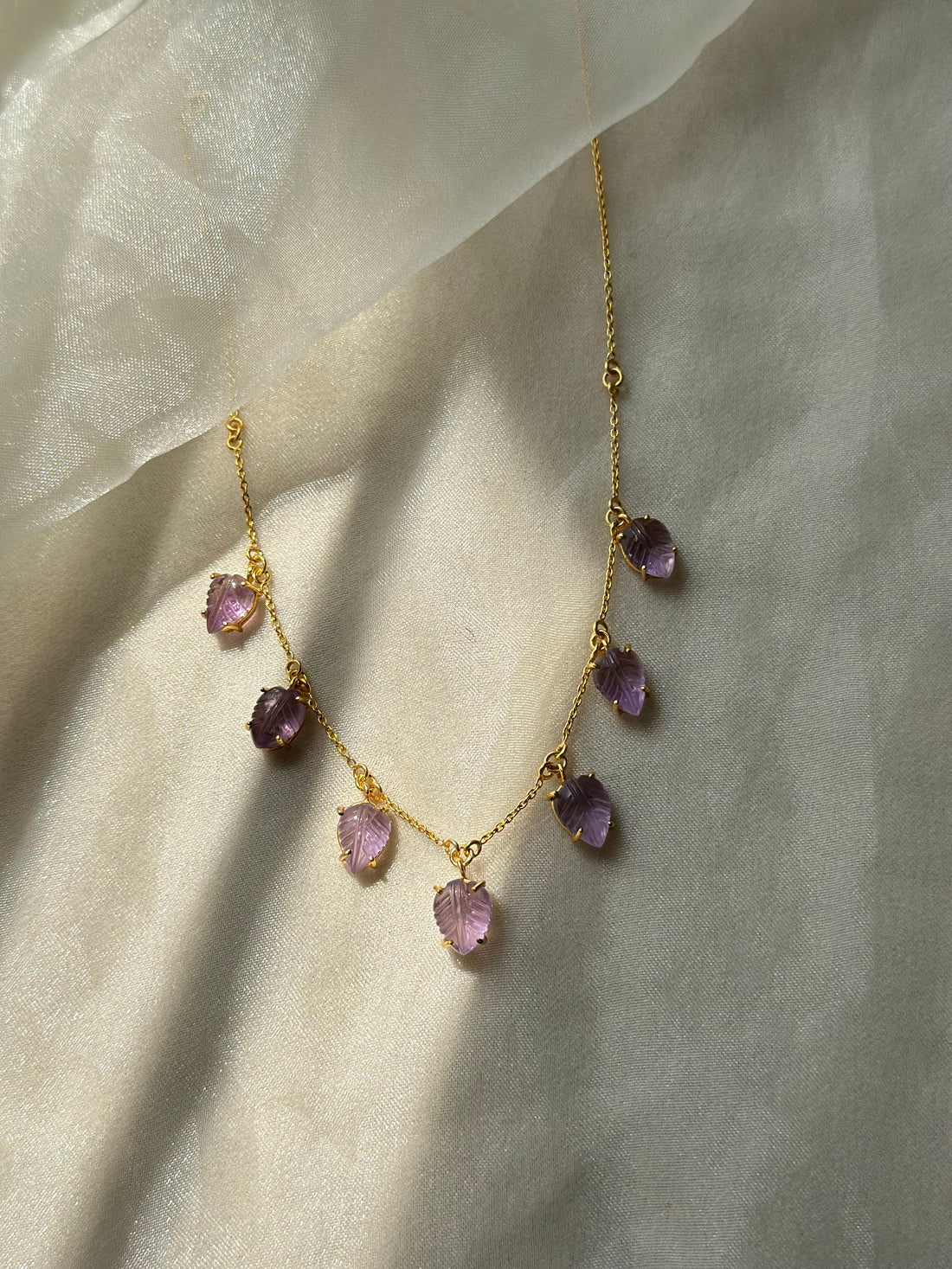Jamun - Carved Amethyst Necklace