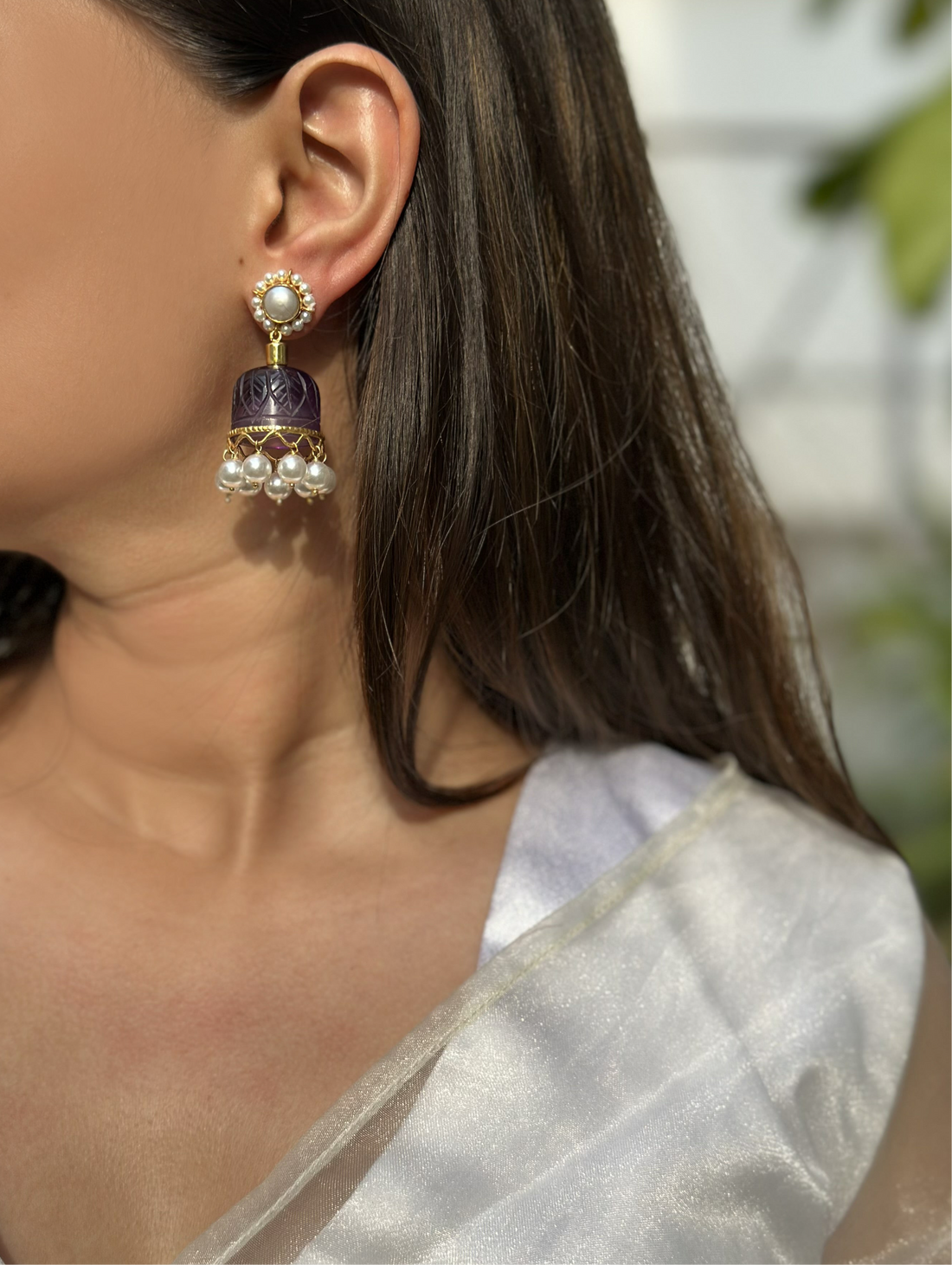 Amethyst Jhumkis
