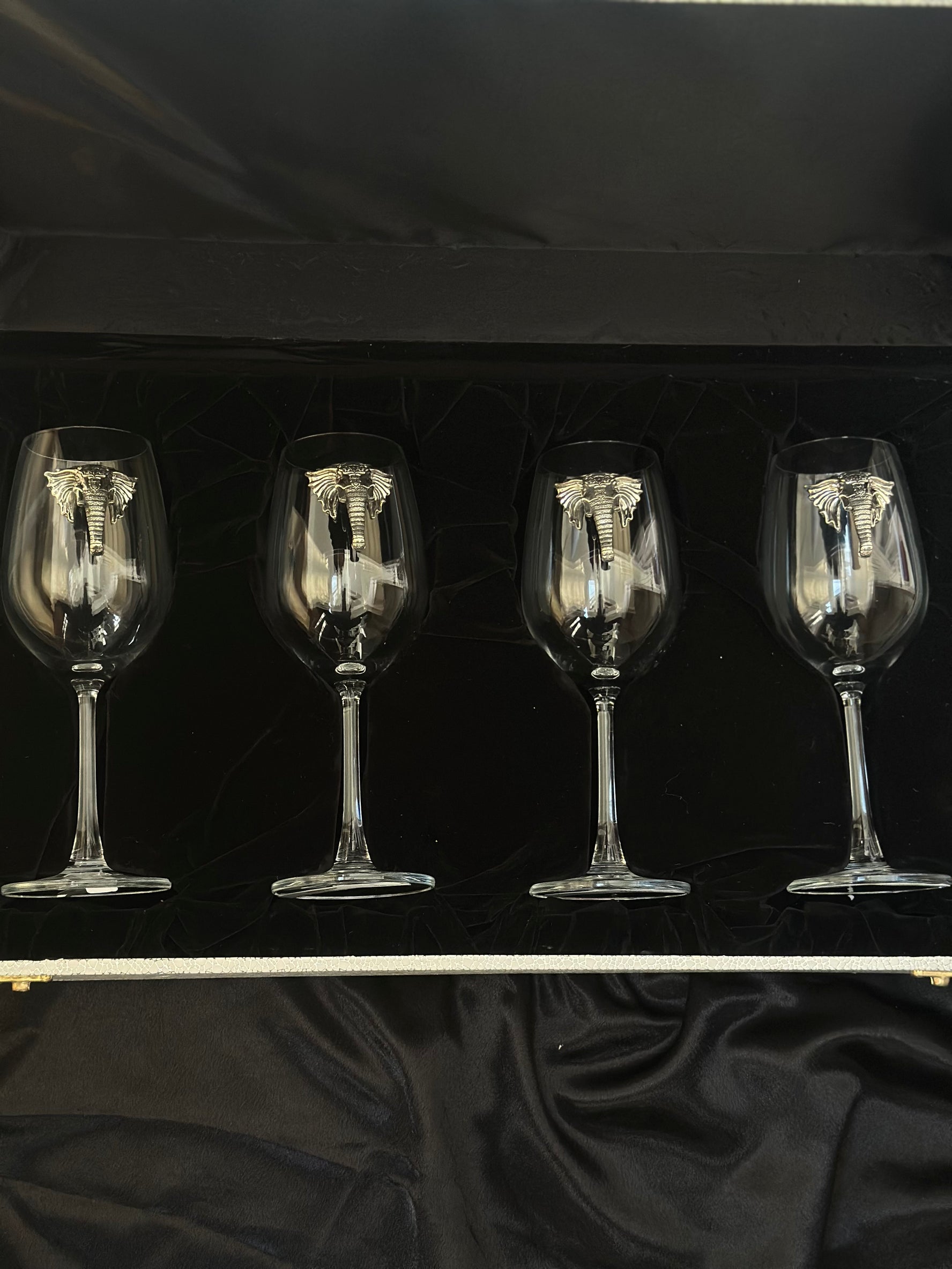 Silver Wine Glasses-Haathi (Set of 4)